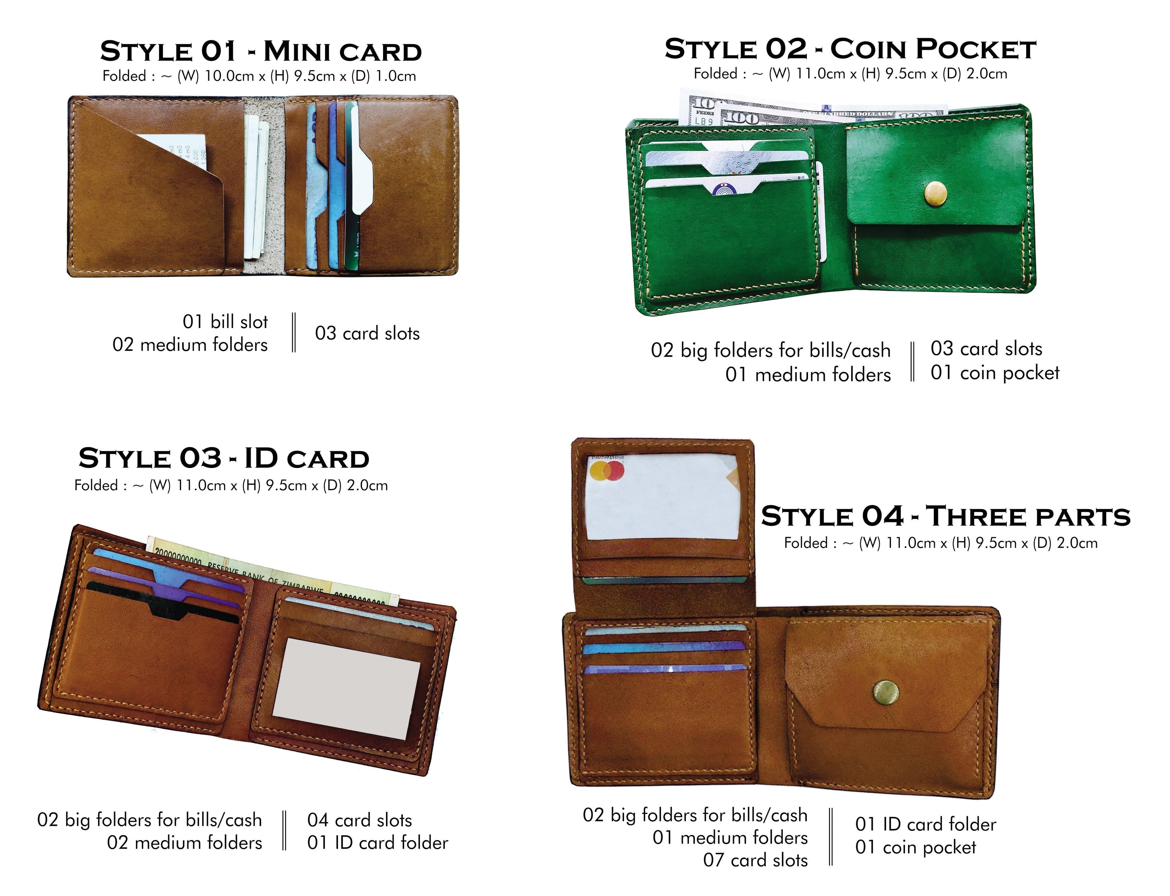 Mayan Corner - Koi fish minimalist design wallet, bifold leather wallet, japanese style leather gift for dad, husband, brother