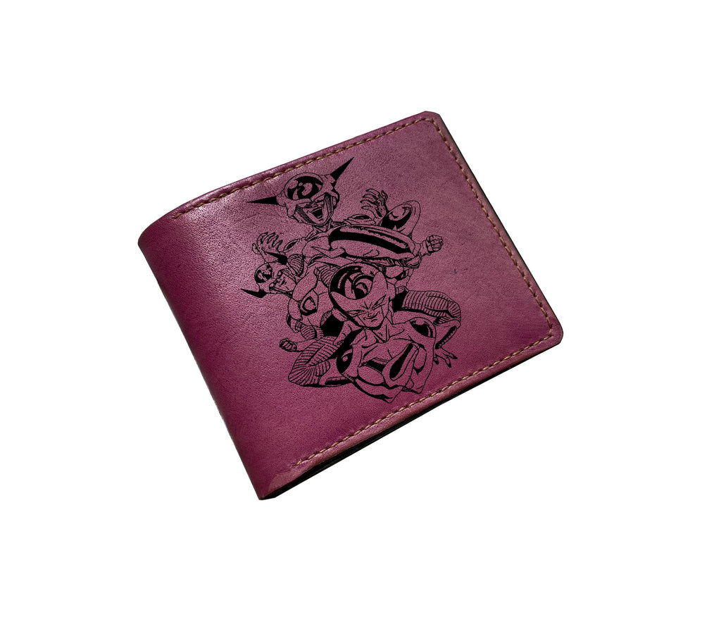 Mayan Corner - Dragon ball characters drawing leather wallet, fan art leather gift for men, wallet for him, leather anniversary present ideas - Piccolo Super Namekian