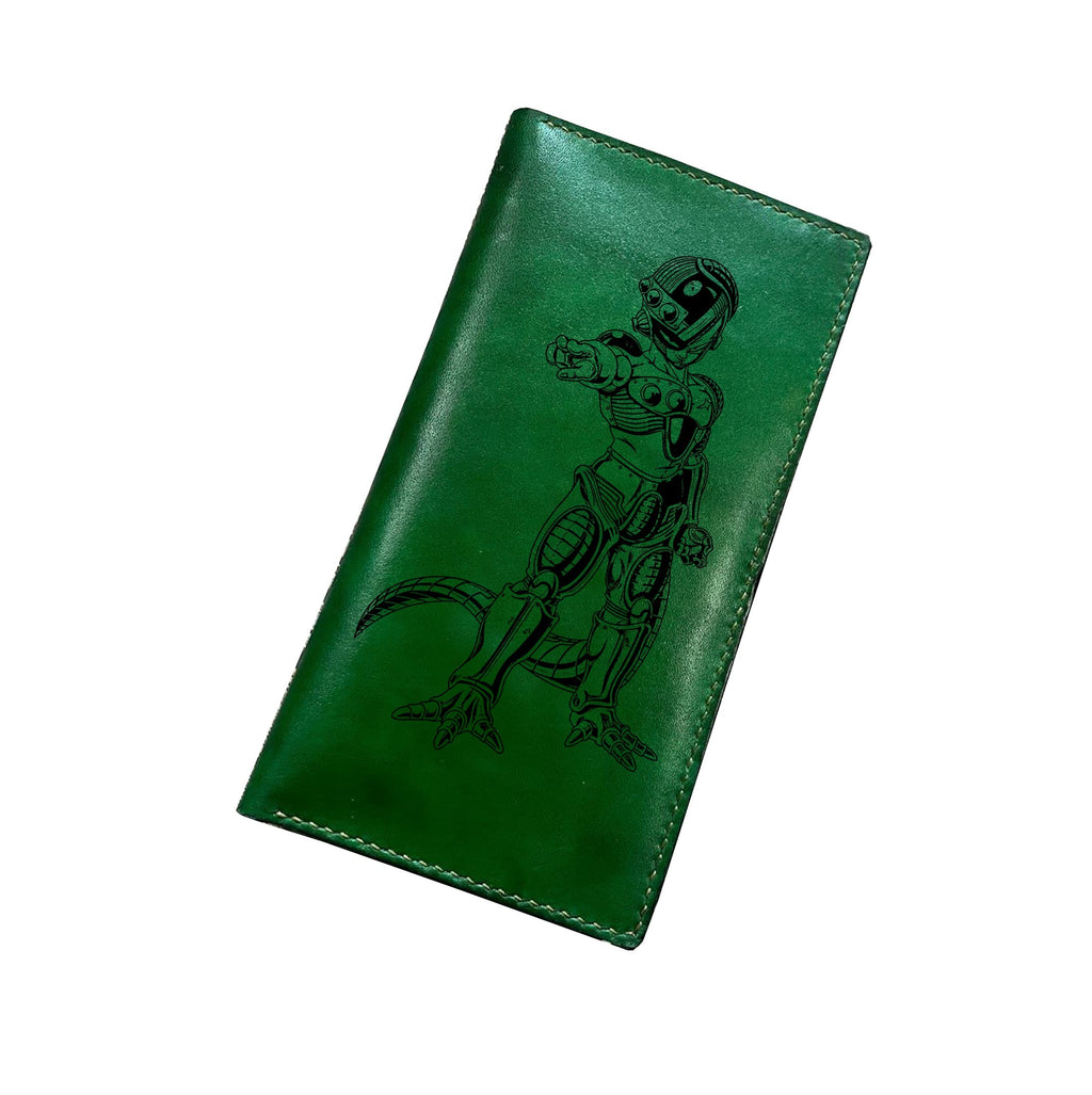 Mayan Corner - Dragon ball characters drawing leather wallet, fan art leather gift for men, wallet for him, leather anniversary present ideas -  Cell Android Villains