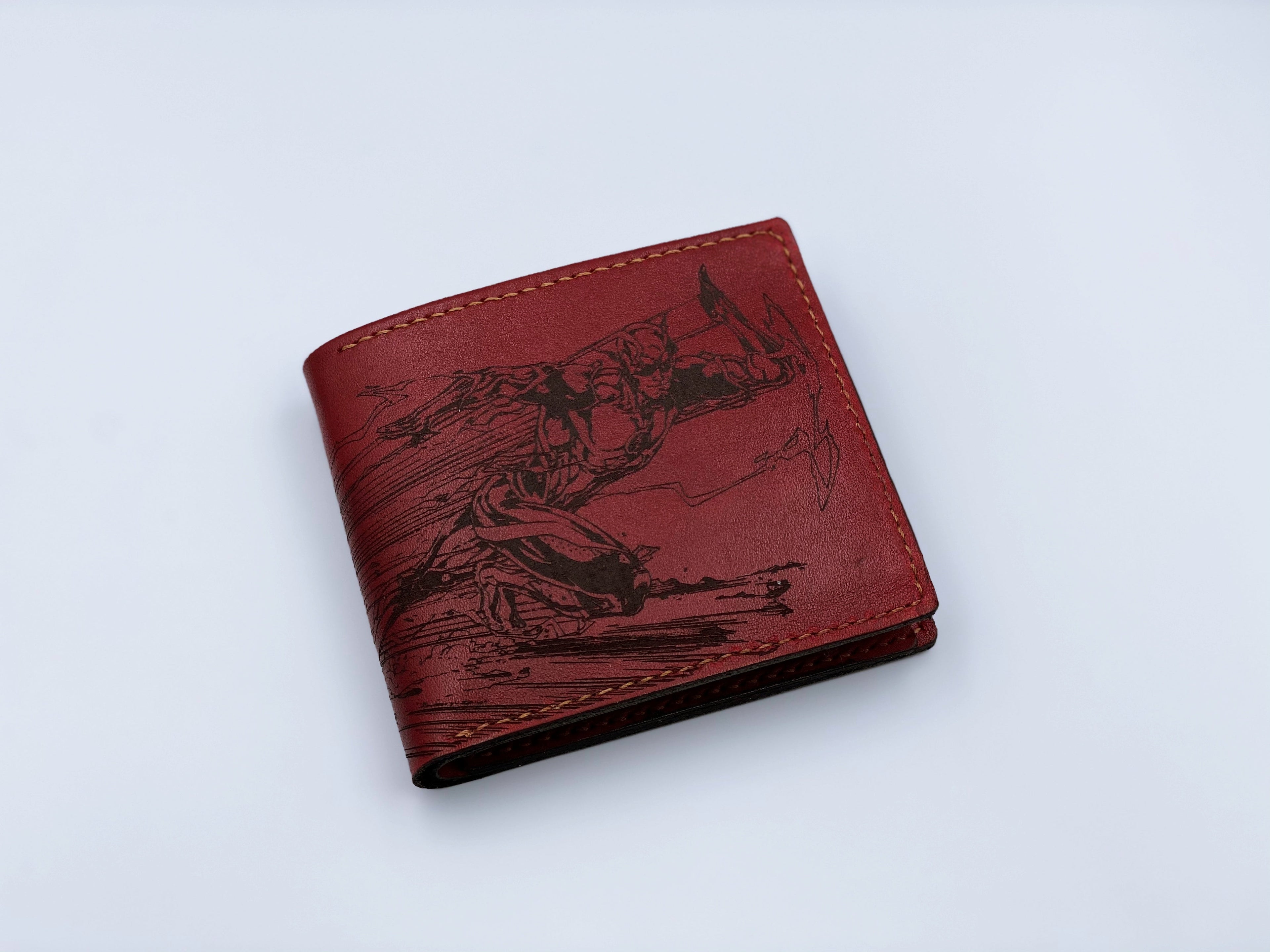 Mayan Corner - Flash Barry Allen DC superheroes leather handmade men's wallet, custom gifts for him, father's day gifts
