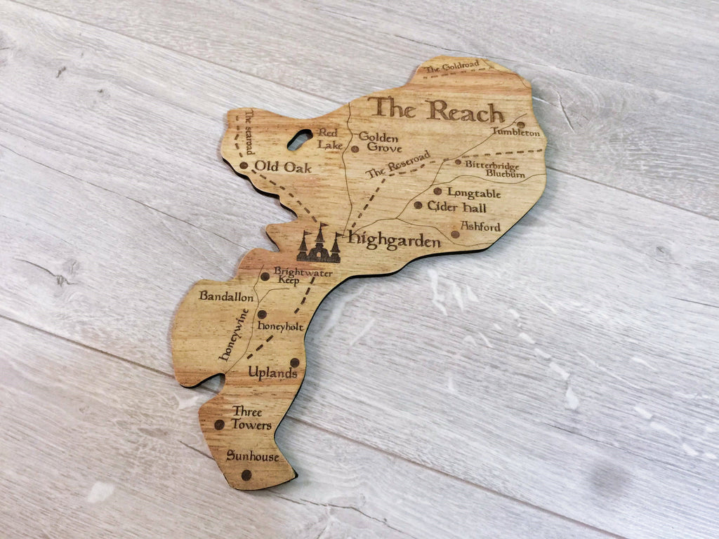 Mayan Corner - Westeros seven kingdom wooden map wall decor, Essos G.G Martin wall art, Game of Thrones details map wall decoration