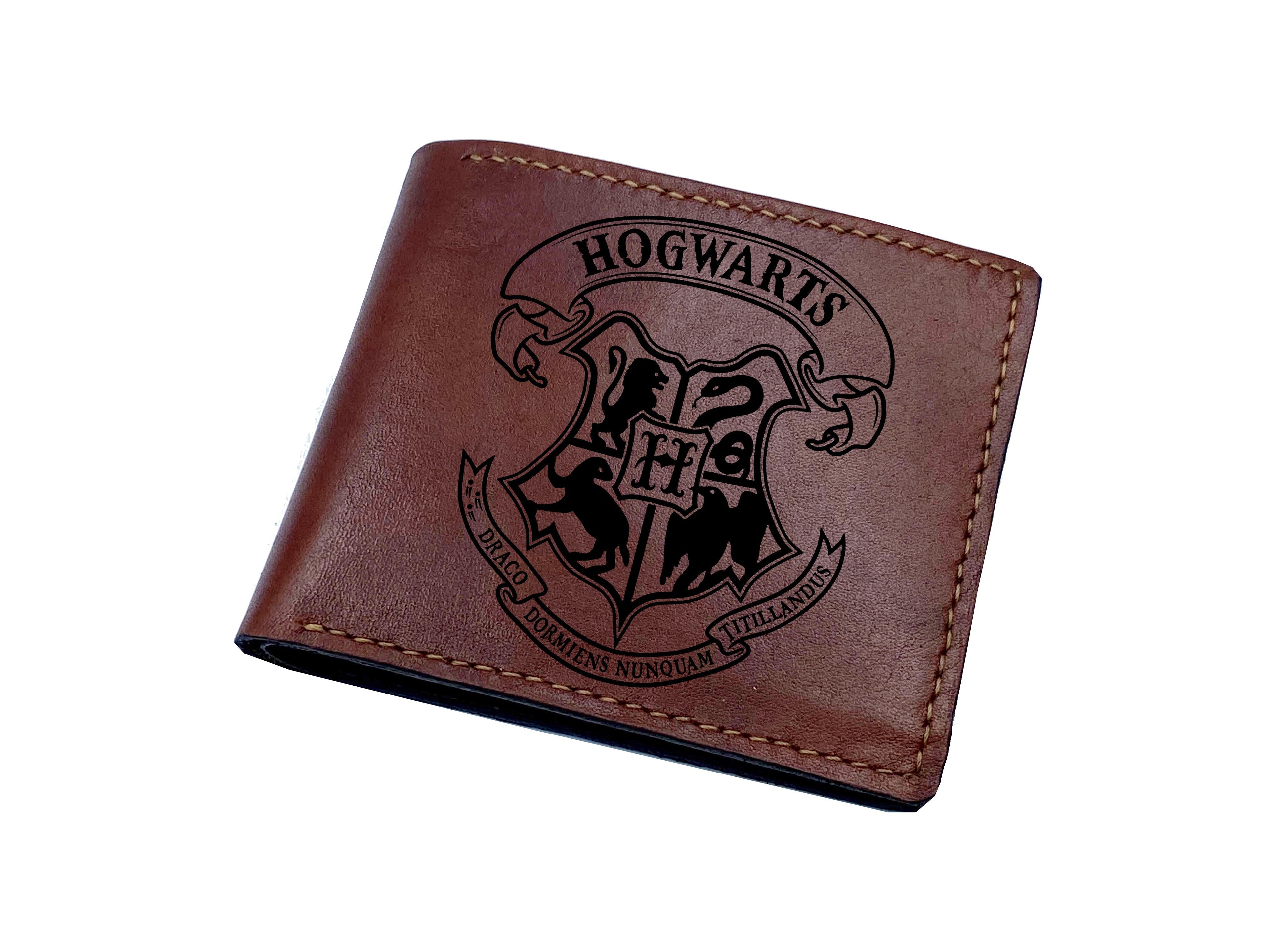 Mayan Corner - Customized leather men wallet, Harry Porter Platform 9 3/4 Hogwarts Express drawing wallet