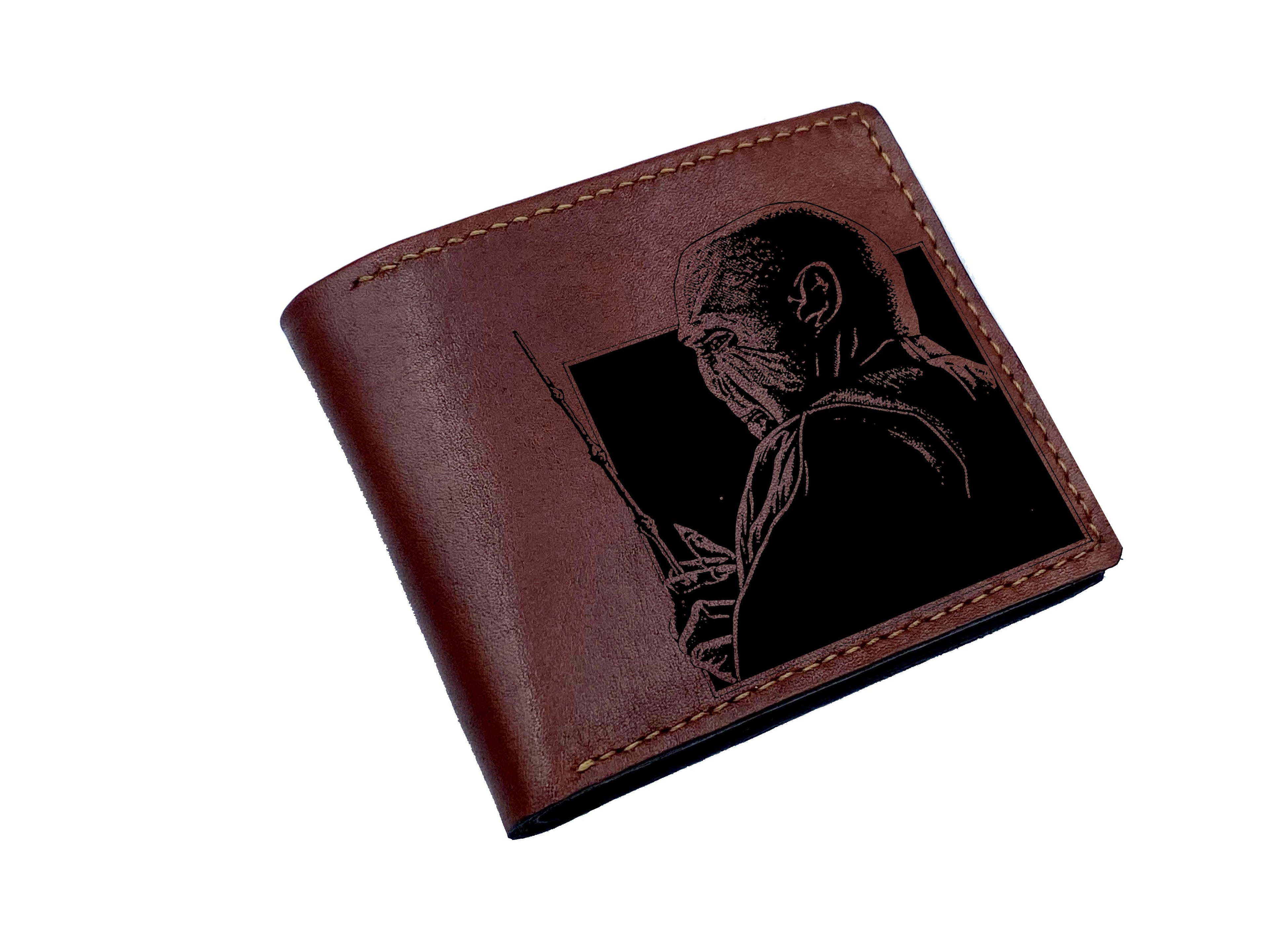 Mayan Corner - Harry Porter leather men wallet, birthday gift idea for friends, The Deathly Hallows symbol leather wallet