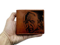 Mayan Corner - Voldemort engraving leather wallet, customized Harry Porter characters leather gifts, leather anniversary present idea for men