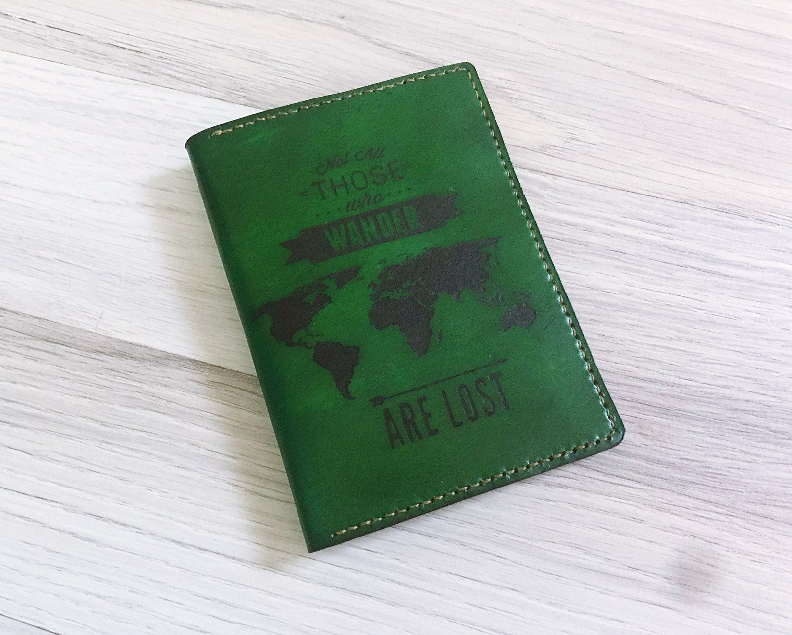 Personalized Wanderlust world map Leather Passport Wallet, Passport Cover, Passport Holder, Custom family travel gift, Anniversary gift ideas
