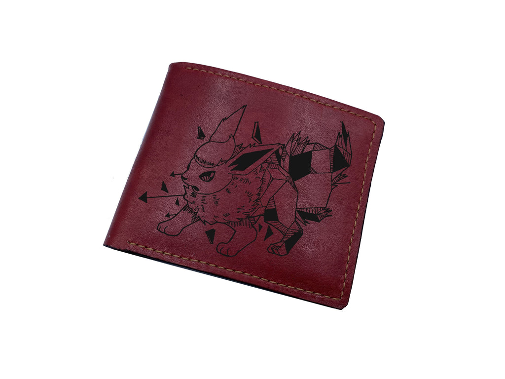 Mayan Corner - Pokemon geometric art leather wallet, customized leather gift for men, pokemon gift ideas -  Haunter PK27108