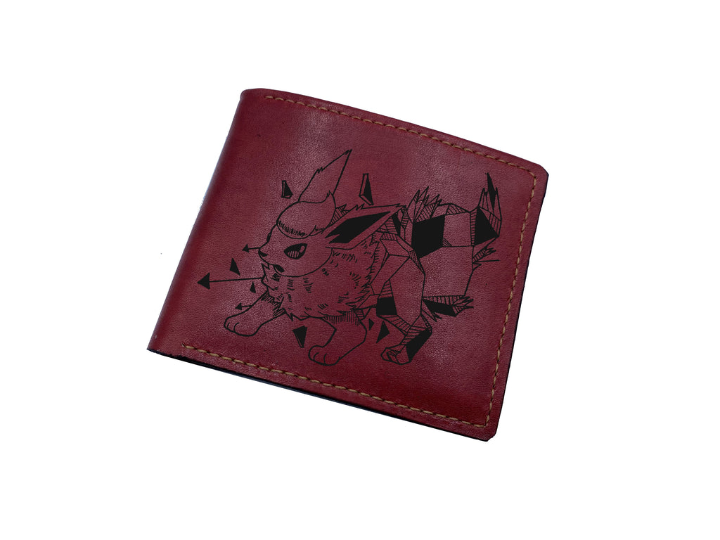 Mayan Corner - Pokemon geometric art leather wallet, customized leather gift for men, pokemon gift ideas -  Squirtle PK27103