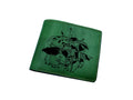 Mayan Corner - Pokemon geometric art leather handmade wallet, leather gift for dad, husband, brother - Venusaur/Fushigibana