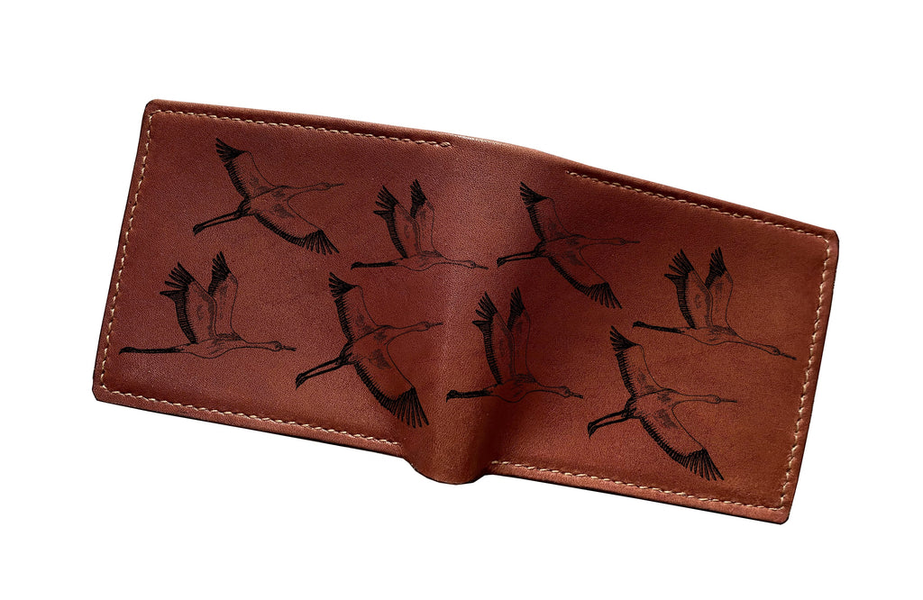 Mayan Corner - Personalized japan tradition pattern wallet, genuine leather men's wallet, bifold mini card wallet, gift for men