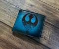 Jedi Starwars logo engraving wallet, starwars men's wallet, gift for him, birthday anniversary starwars style present, wedding gift ideas