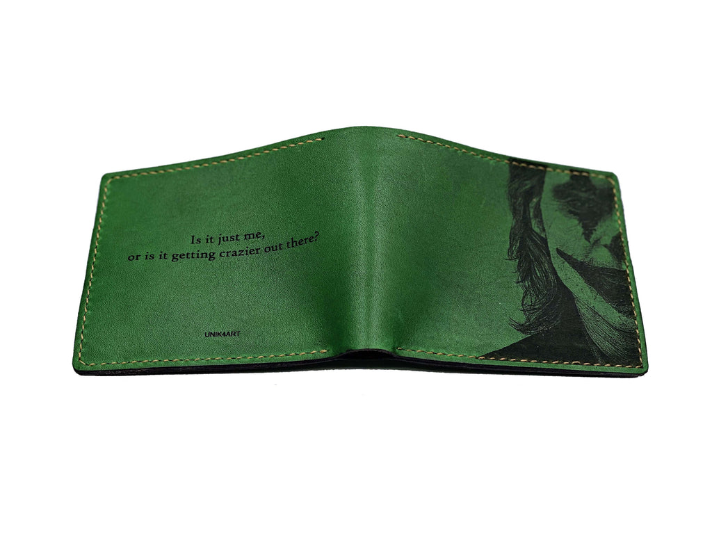 Mayan Corner - Jok]er supervillains leather handmade men's wallet, custom gifts for him, father's day gifts