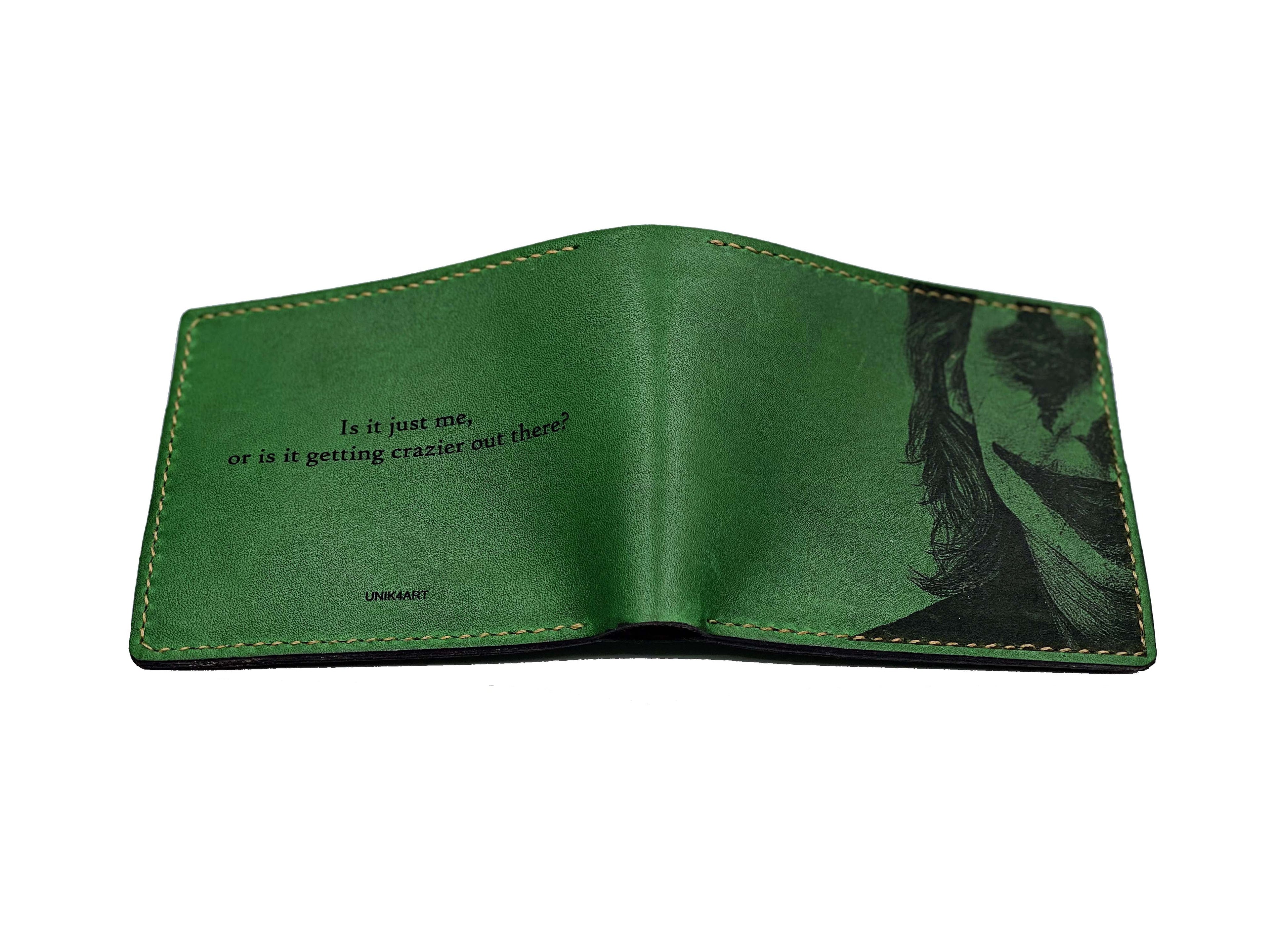 Mayan Corner - Jok]er supervillains leather handmade men's wallet, custom gifts for him, father's day gifts