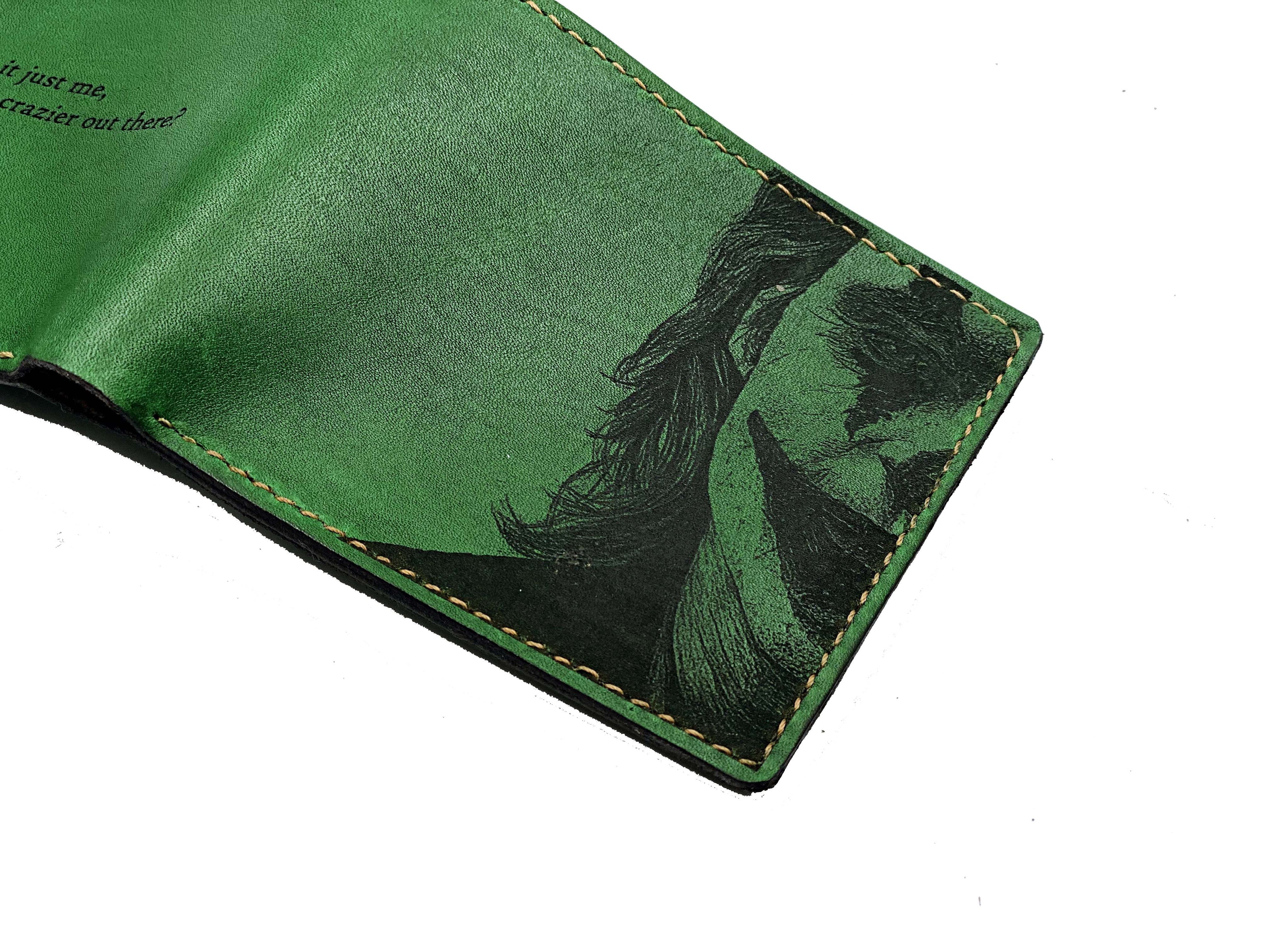 Mayan Corner - Jok]er supervillains leather handmade men's wallet, custom gifts for him, father's day gifts