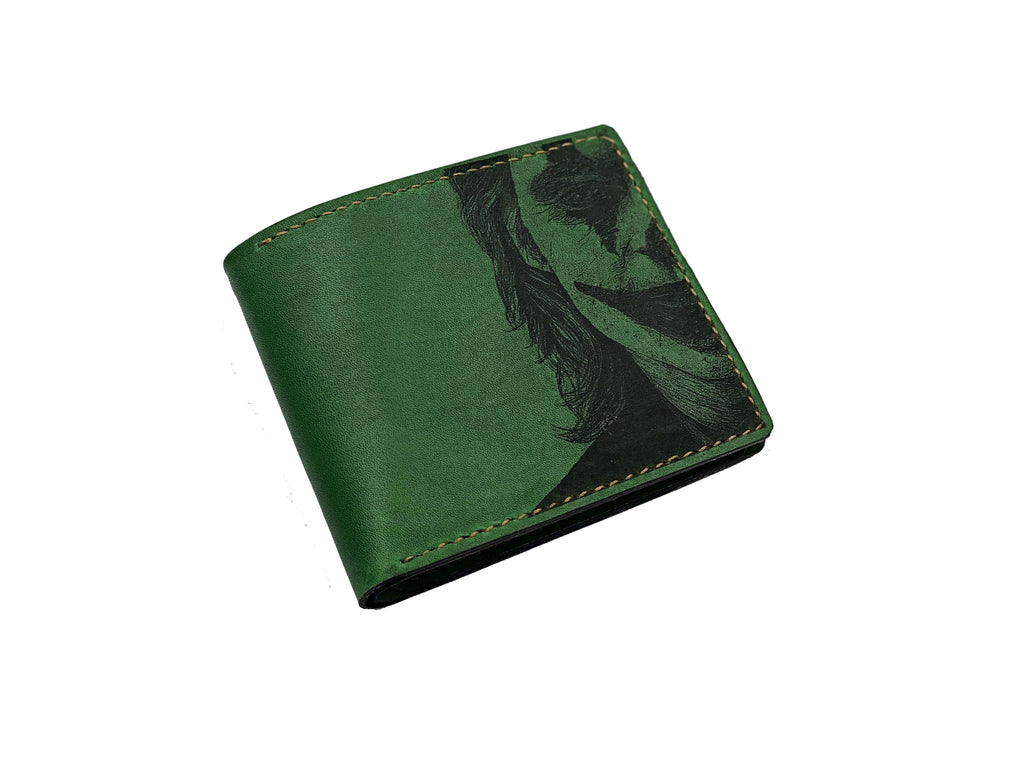 Mayan Corner - Jok]er supervillains leather handmade men's wallet, custom gifts for him, father's day gifts