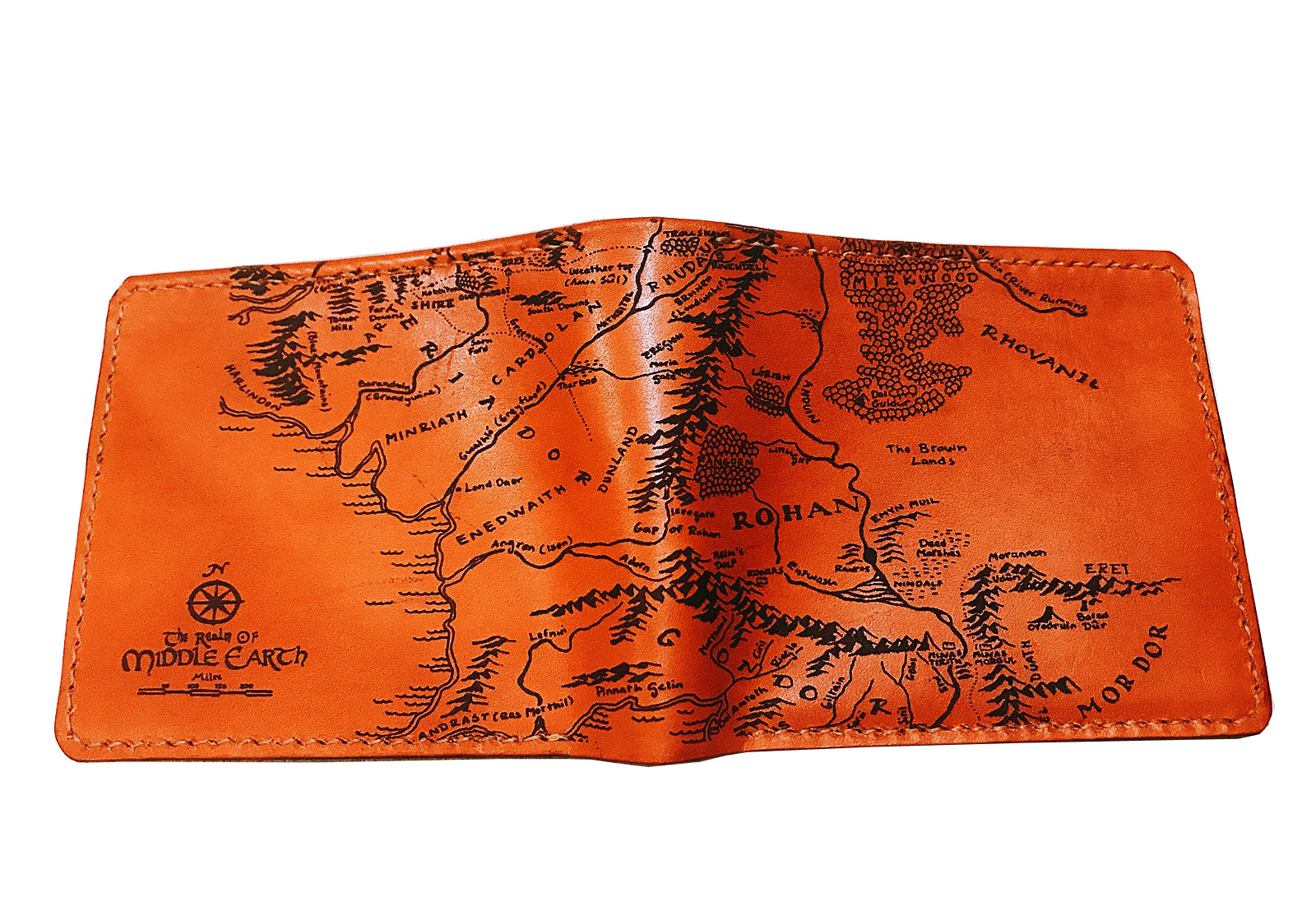 Mayan Corner - The Lord of the Rings middle Earth map men's wallet, men's gift, personalized gift for him, father boyfriend husband anniversary present