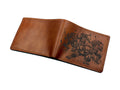 Mayan Corner - Personalized genuine leather handmade wallet, leather gift ideas for him, ninja turtle leather art wallet - 0111229