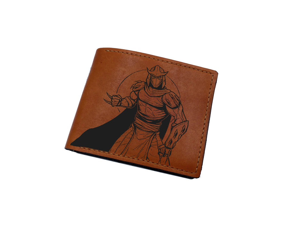 Mayan Corner - Personalized genuine leather handmade wallet, leather gift ideas for him, ninja turtle leather art wallet - 01112211