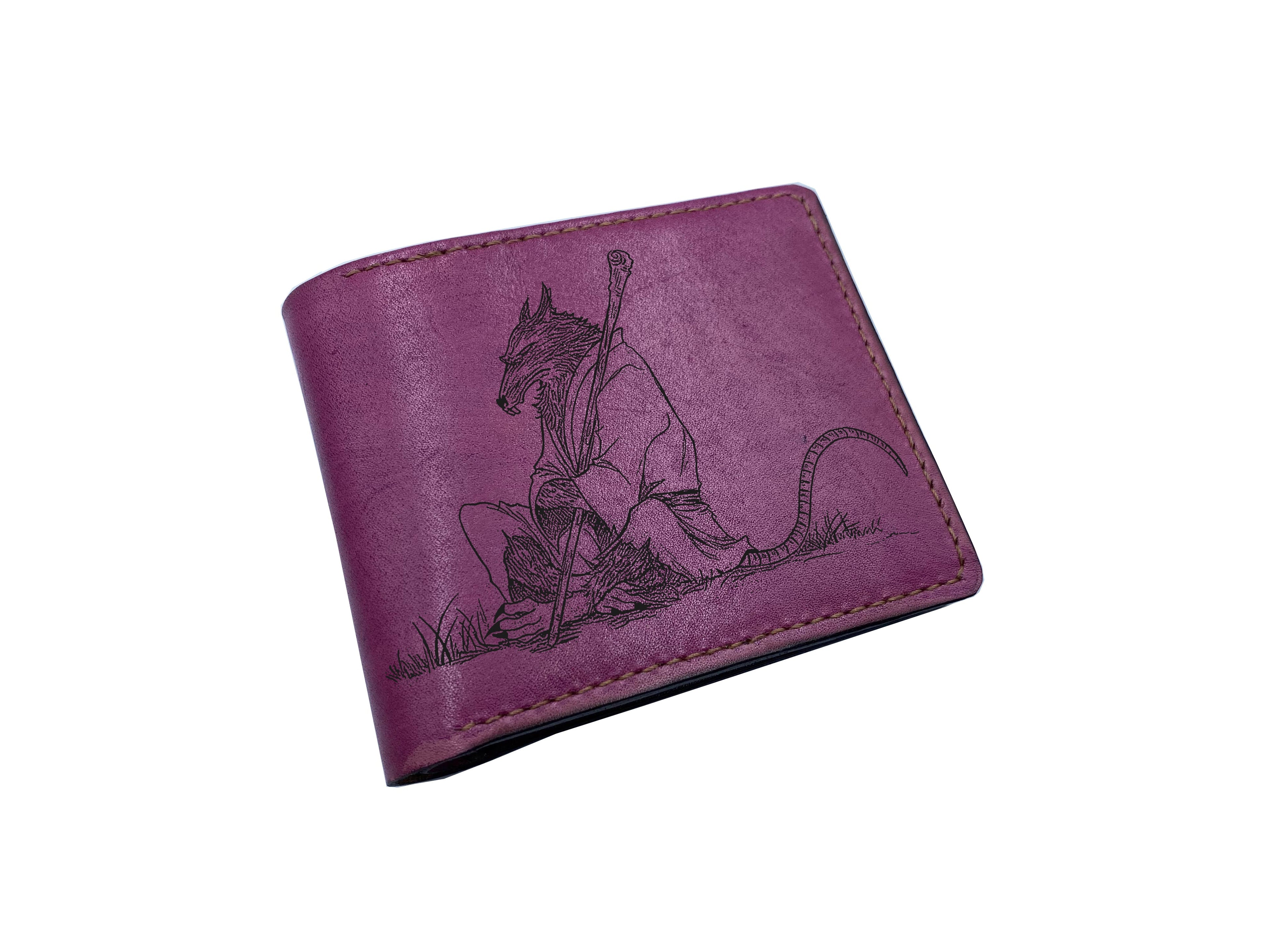 Mayan Corner - Personalized genuine leather handmade wallet, leather gift ideas for him, ninja turtle leather art wallet - 01112214