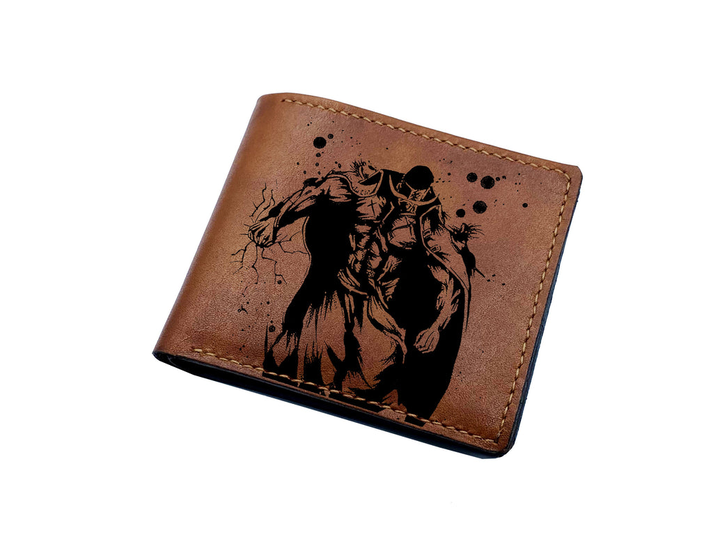 Mayan Corner - Japan anime leather art wallet, morden art drawing men gift, Custom One piece wallet for him, One piece art present
