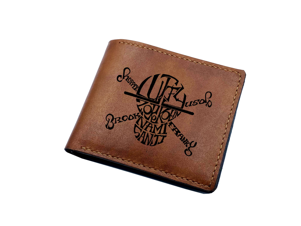 Mayan Corner - Luffy One piece engraving wallet, customized anime wallet, cute wallet for brother, birthday gift ideas for him