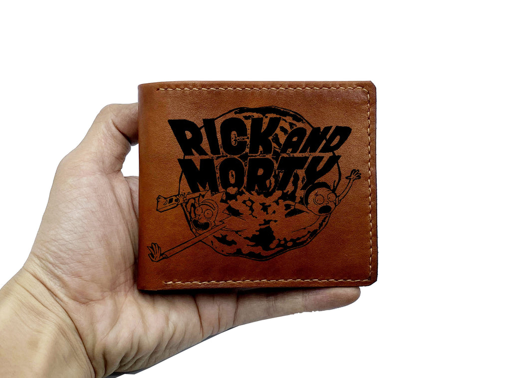 Mayan Corner - Rick and Morty movie series characters leather men's wallet, cartoon art wallet, cool leather gift for him - RM280104