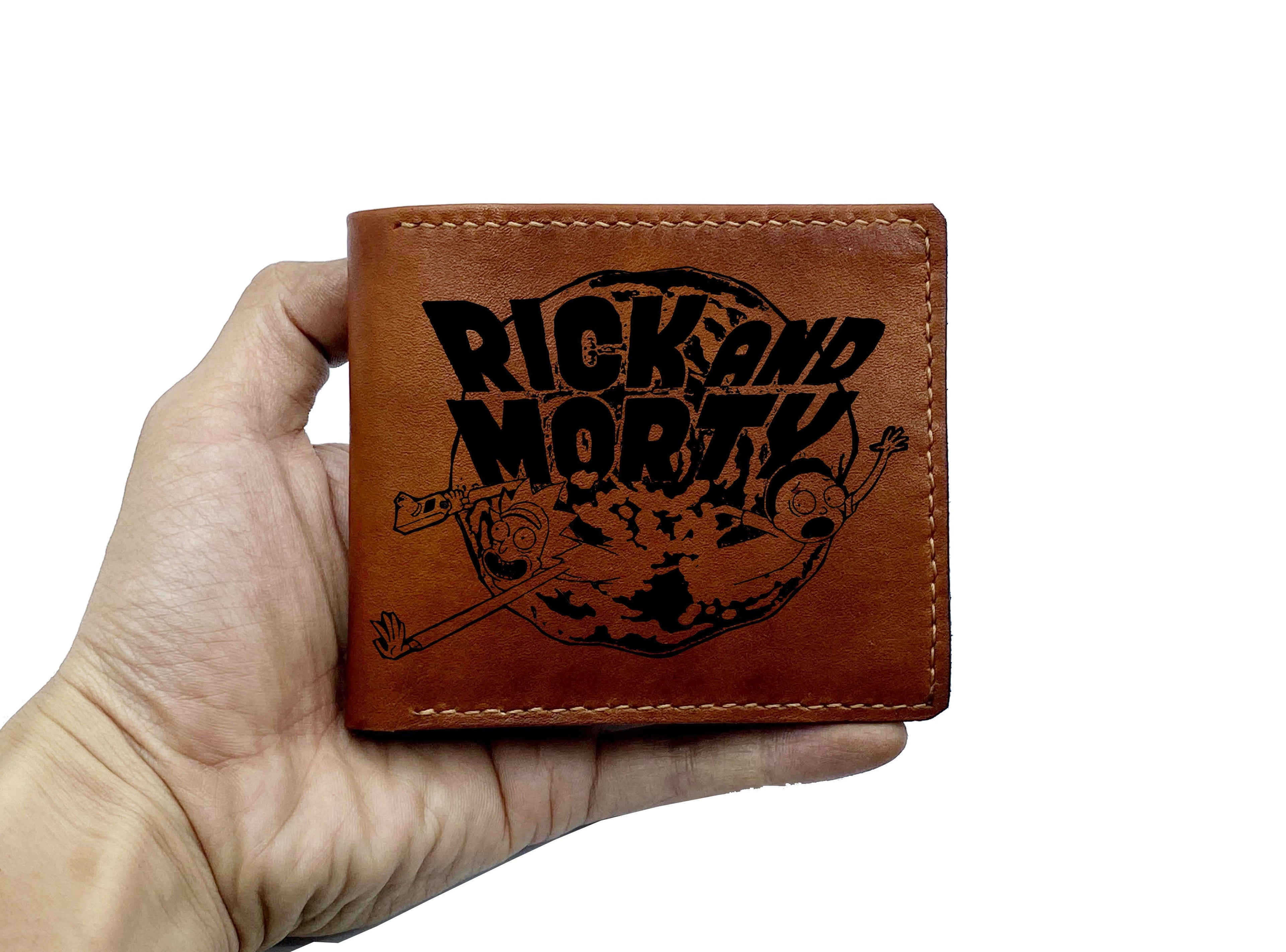 Mayan Corner - Rick and Morty movie series characters leather men's wallet, cartoon art wallet, cool leather gift for him - RM280103