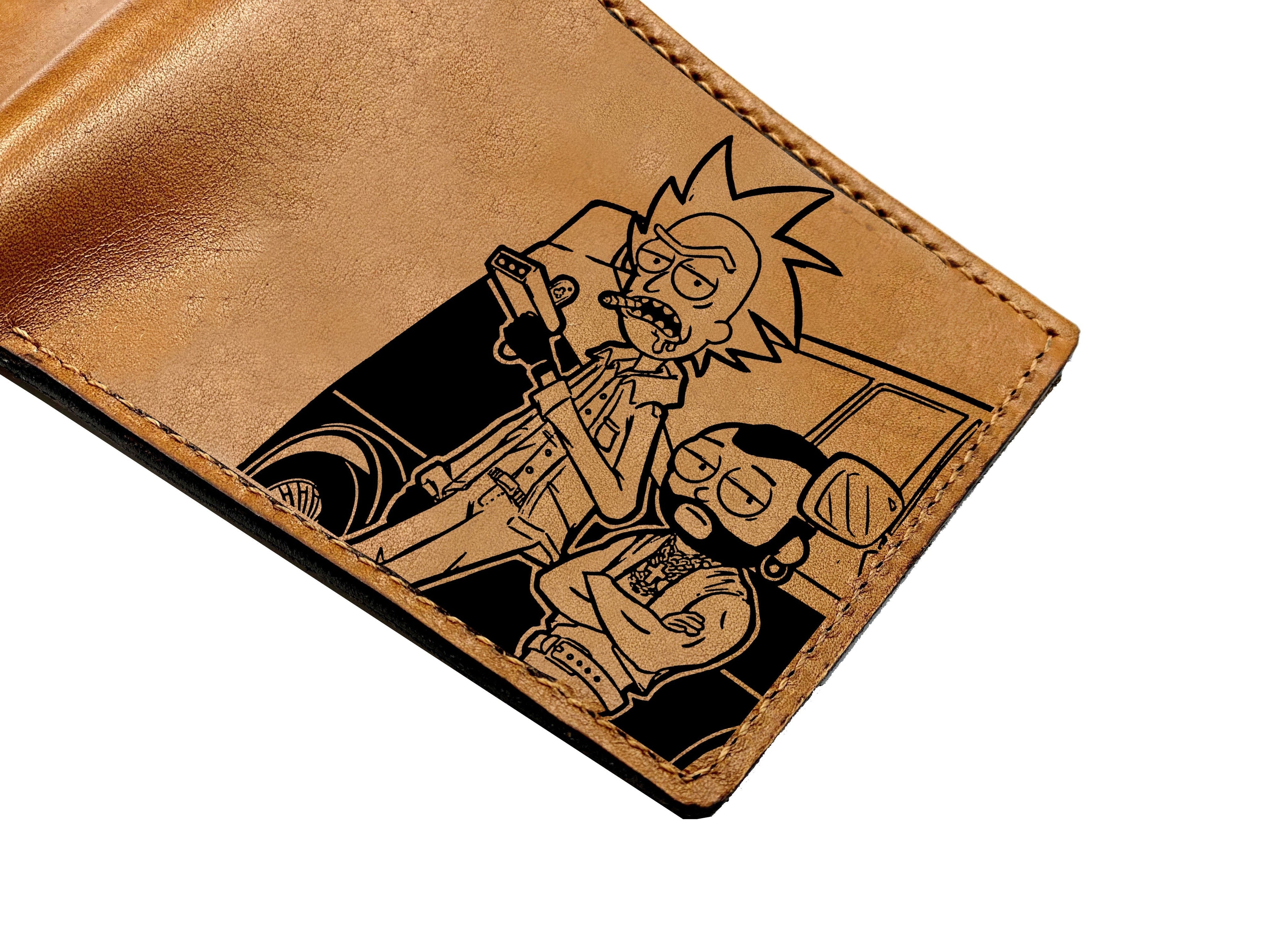 Mayan Corner - Rick and Morty movie series characters leather men's wallet, cartoon art wallet, cool leather gift for him - RM280104