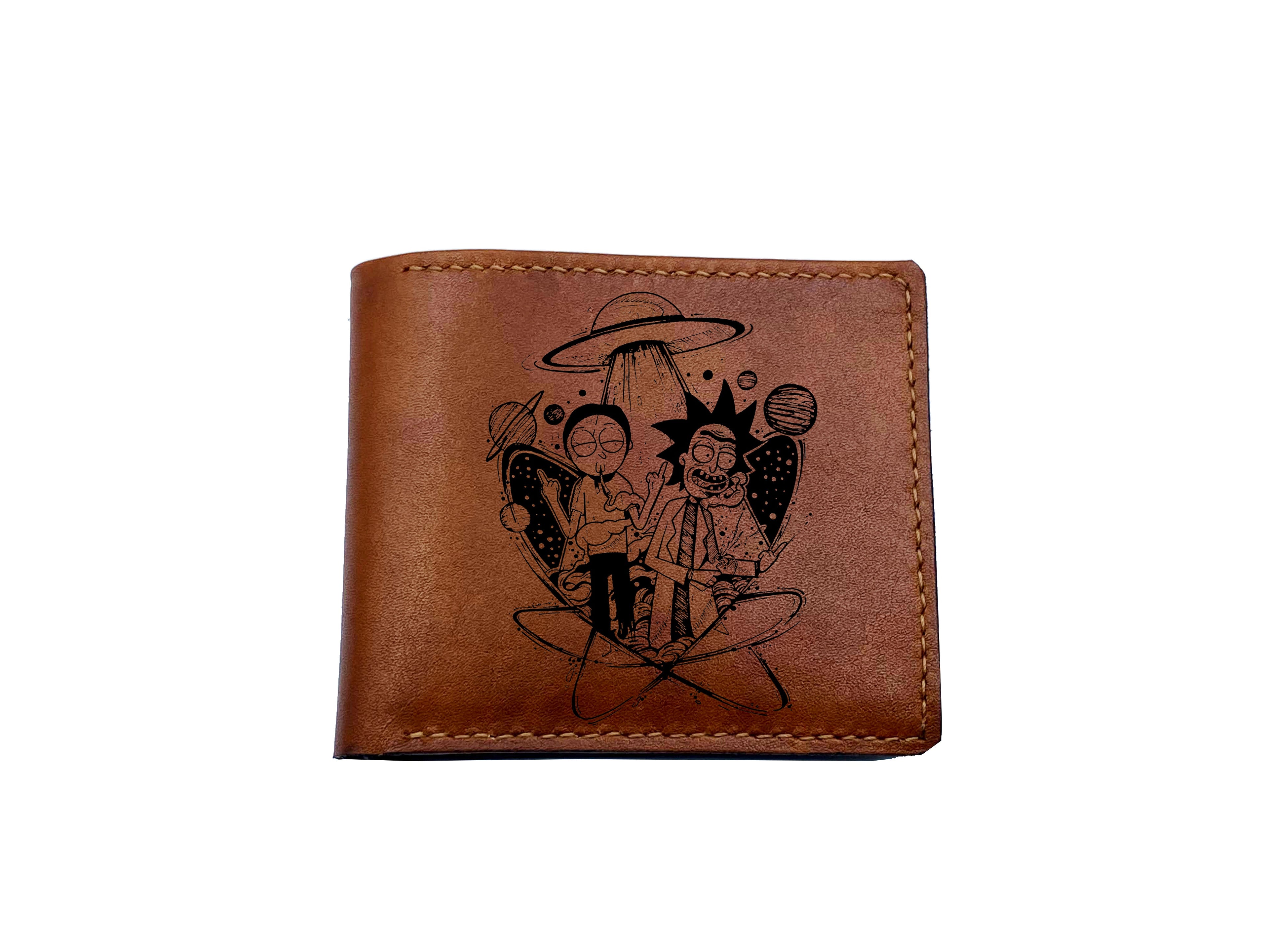 Mayan Corner - Rick and Morty movie series characters leather men's wallet, cartoon art wallet, cool leather gift for him - RM280101