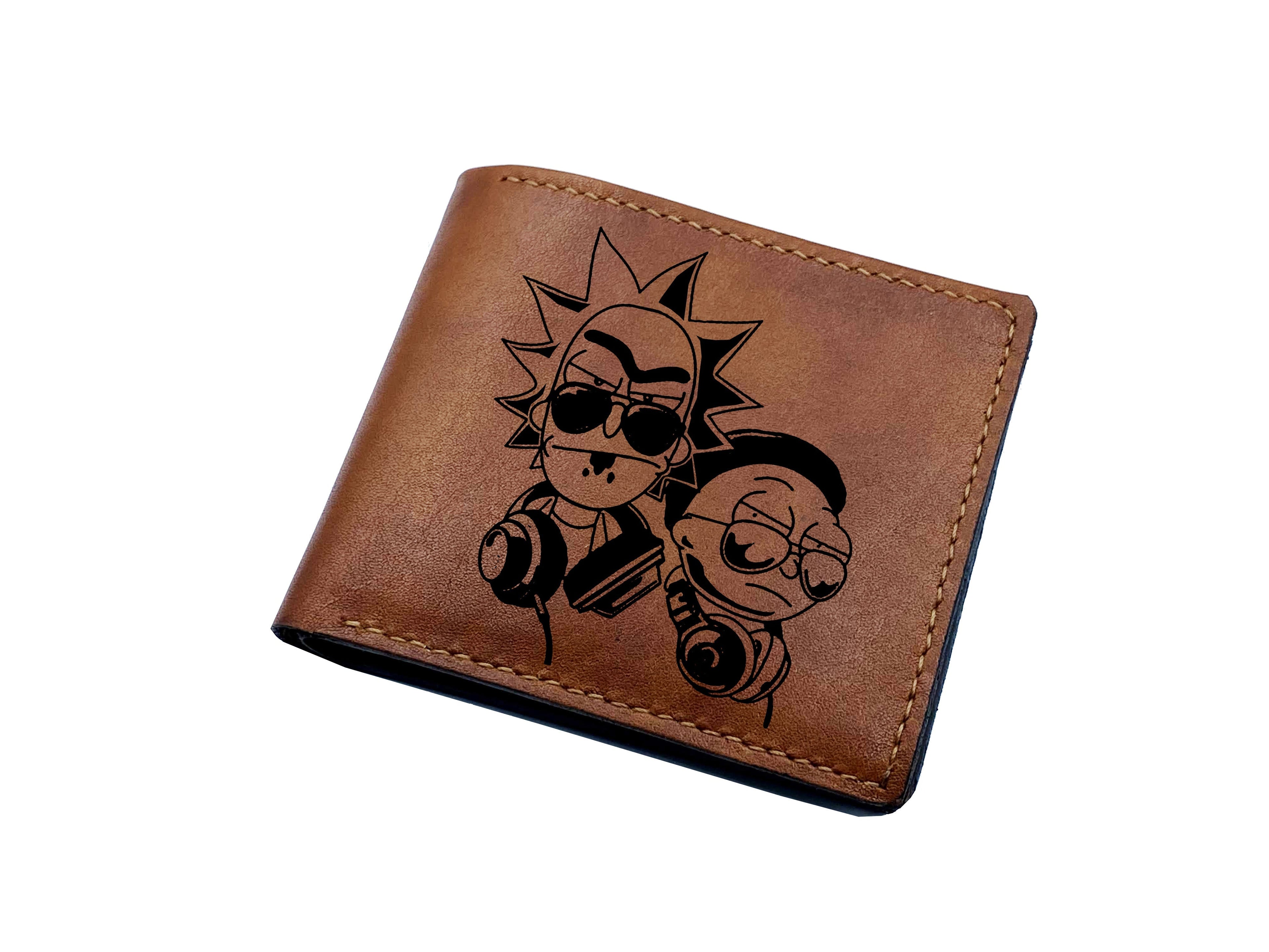 Mayan Corner - Rick and Morty movie series characters leather men's wallet, cartoon art wallet, cool leather gift for him - RM280107