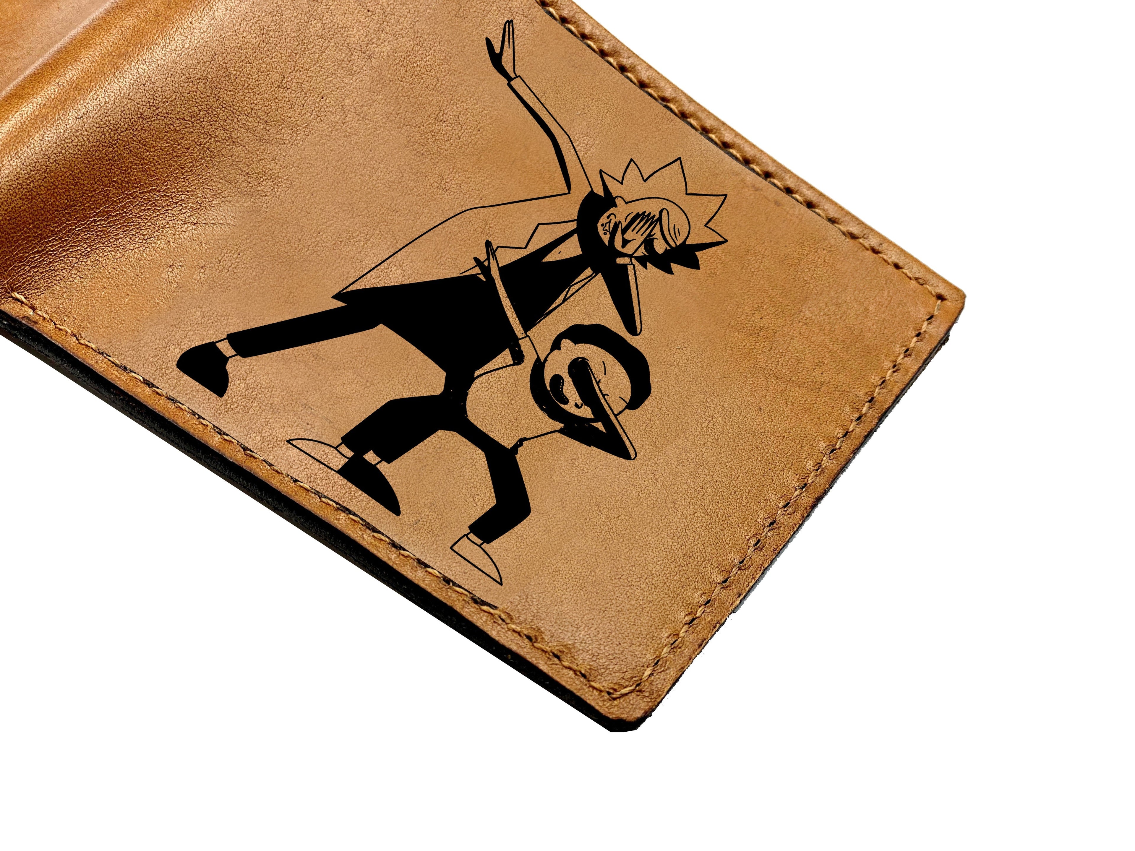 Mayan Corner - Rick and Morty movie series characters leather men's wallet, cartoon art wallet, cool leather gift for him - RM280106