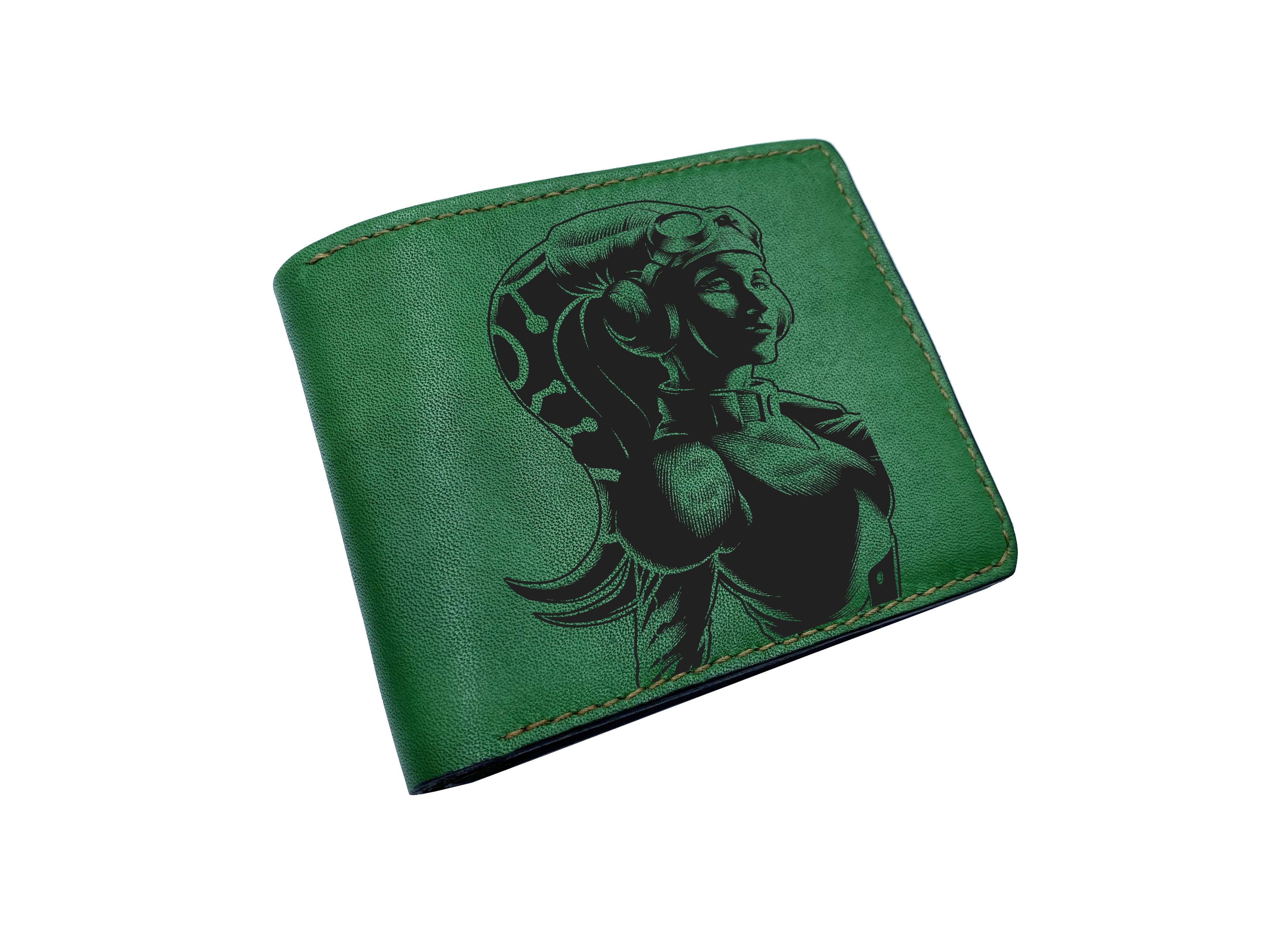 Starwars leather handmade men's wallet, leather gift ideas for men, christmas present for dad, starwars fan art gifts