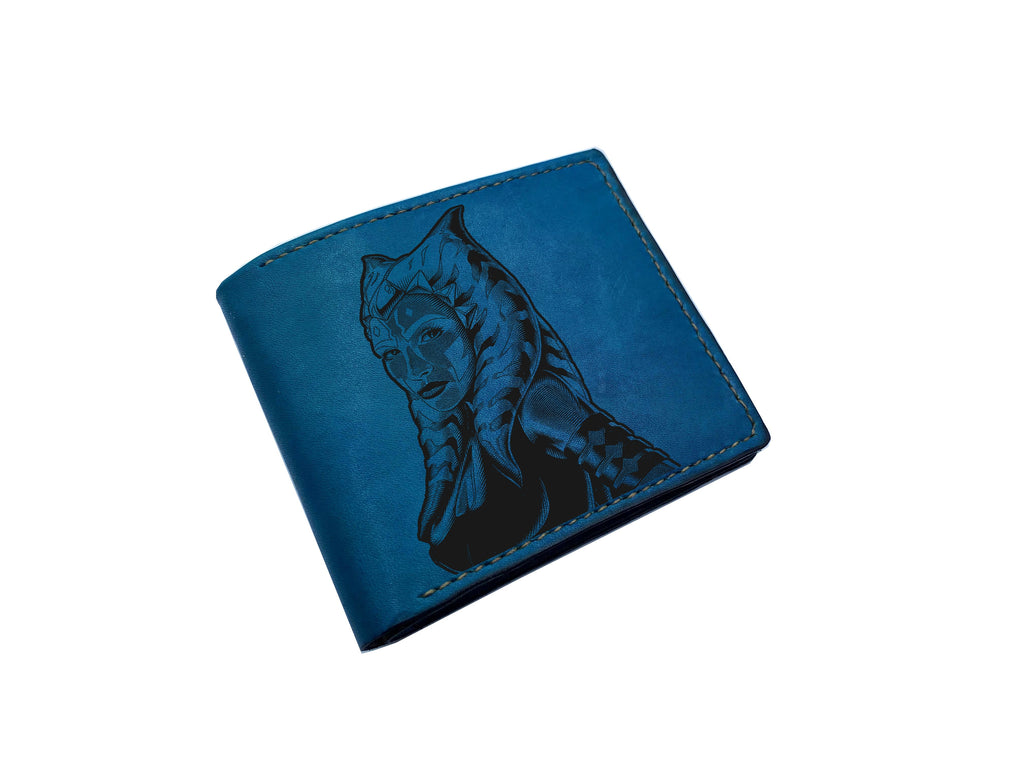 Personalized birthday gift ideas for him Starwars leather art wallet, Starwars movie present