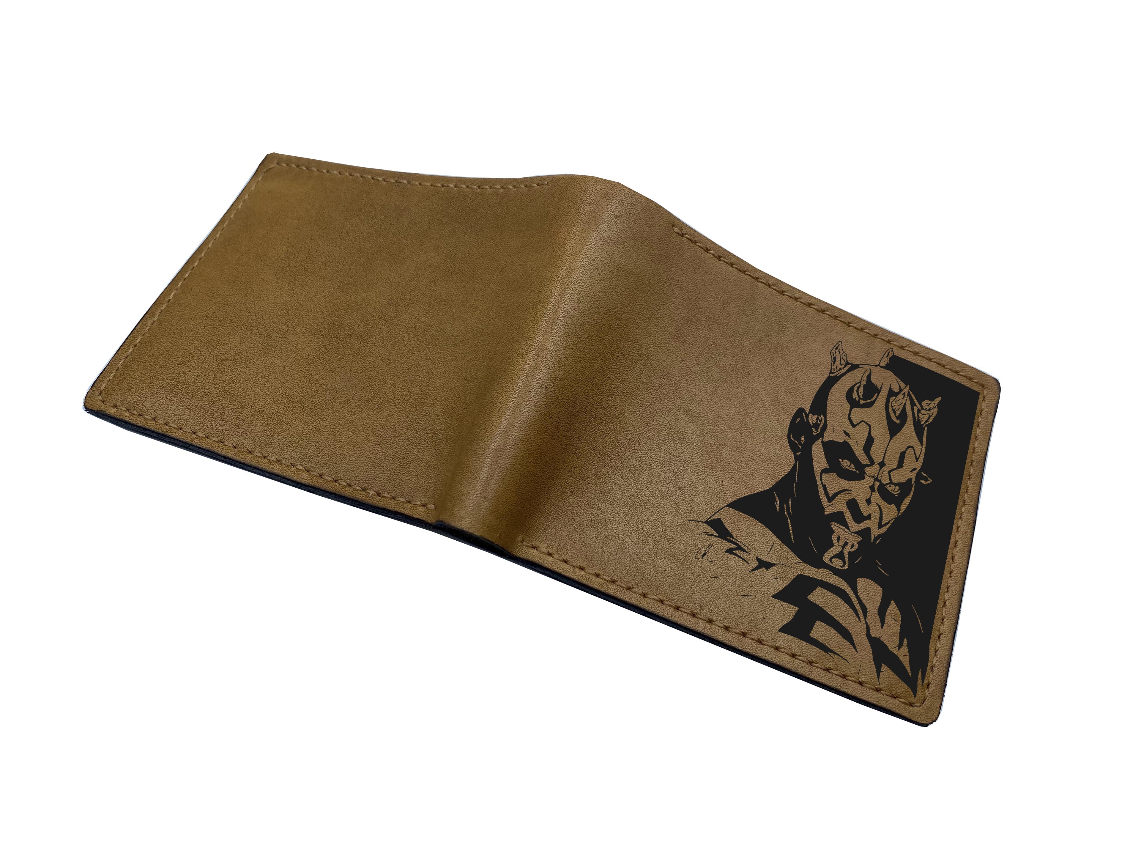 Starwars characters leather art wallet, modern art drawing wallet, cool leather gift for him, christmas gift ideas for brother