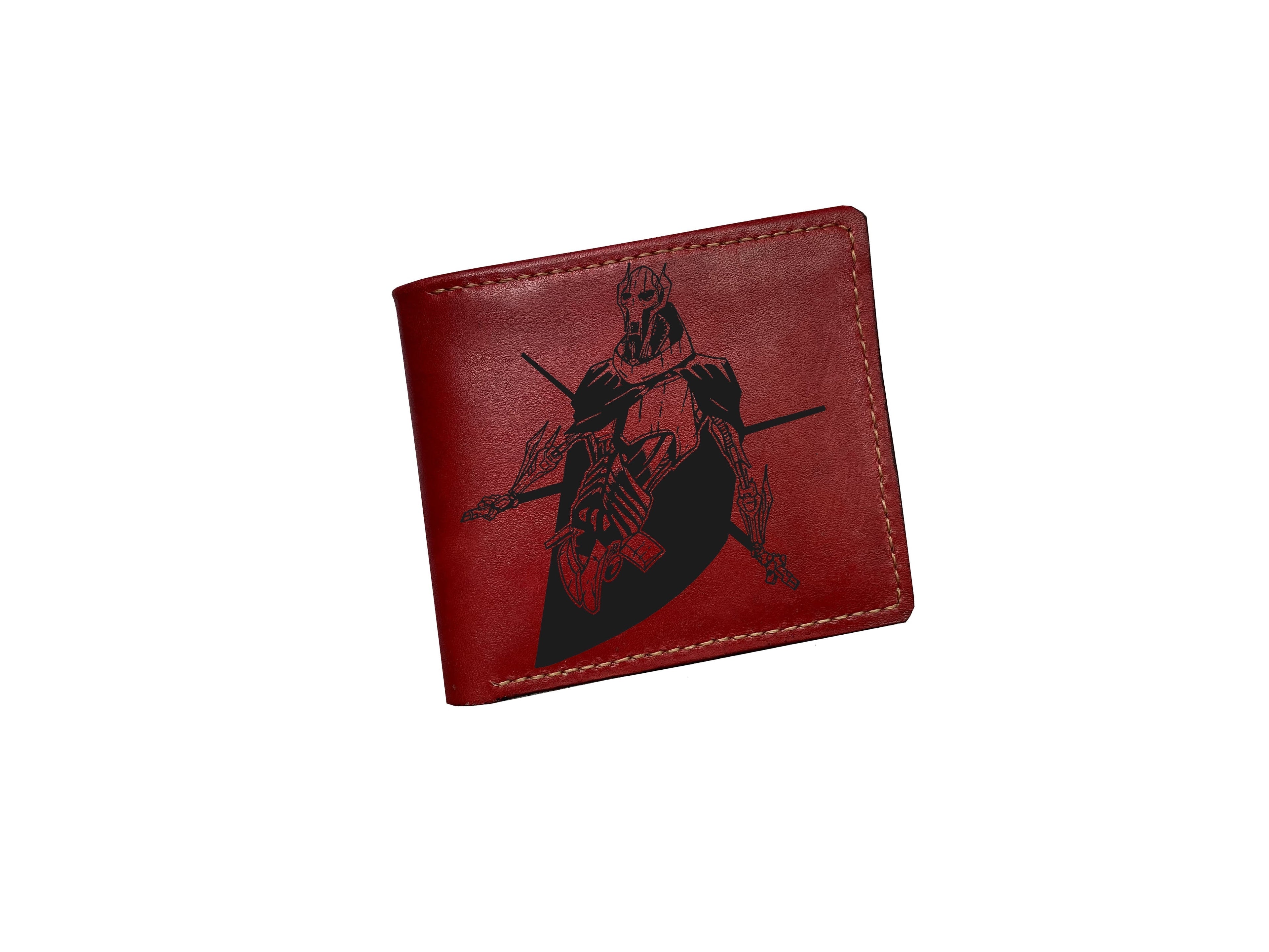 Kylo Ren Sith Lord leather wallet, Starwars villains engraving wallet, gift for him, wallet for husband, christmas gift ideas for him