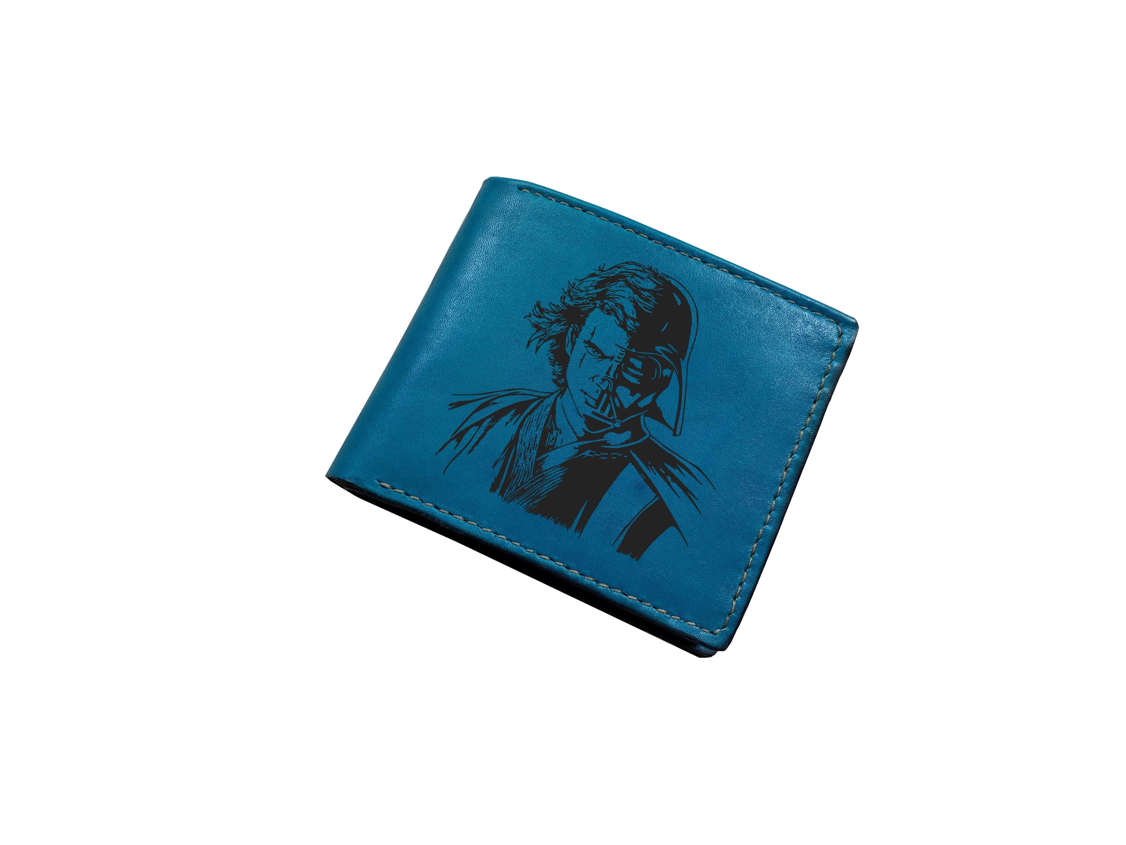 Special Starwars gift ideas for him, Starwars movie series art leather wallet, anniversary gift for boy, cool wallet for dad