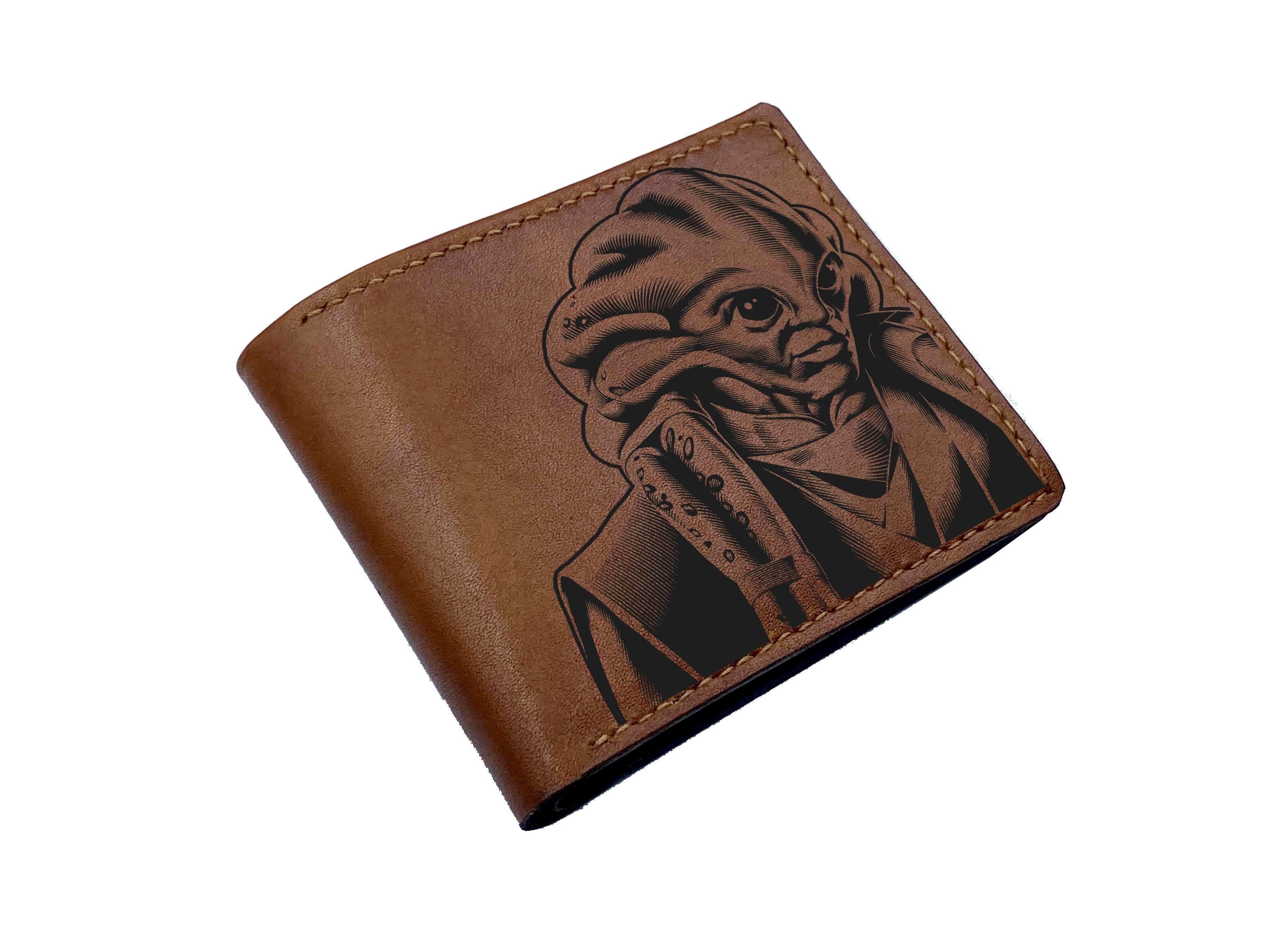 Darth Maul Sith Lord Starwars leather wallet, customized wallet for him, birthday leather anniversary present for men