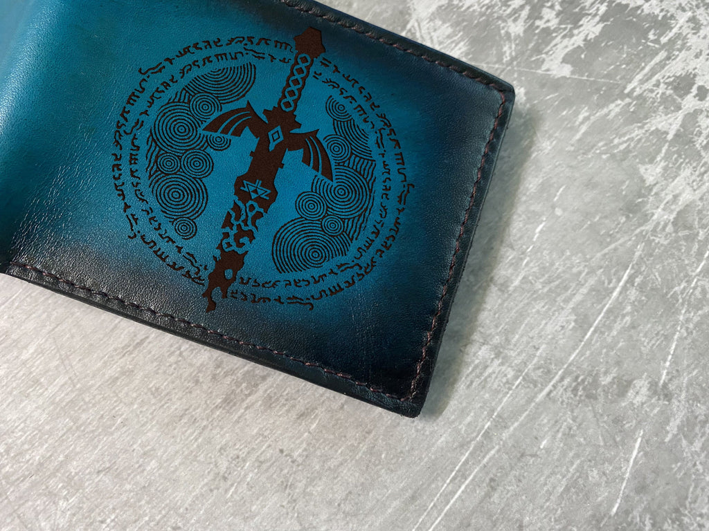 The master sword leather men's wallet, customized gift for him, Zelda gamer anniversary present, wallet for boyfriend, Legend of Zelda gifts