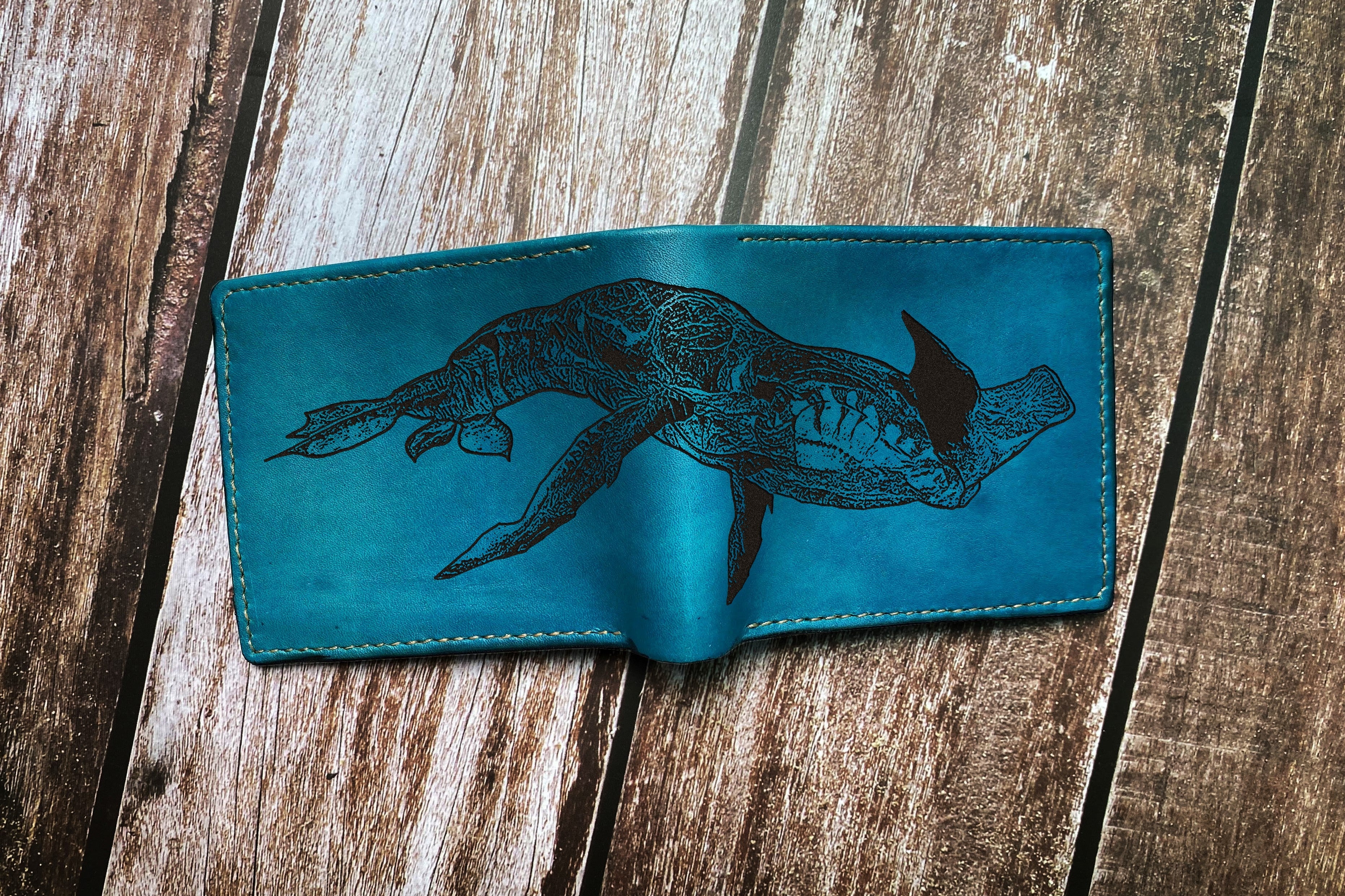 Tulkun Whale leather men's wallet, Pandora planet inspired gift ideas, Avatar the way of water wallet for him