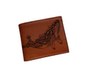 Mayan Corner - Personalized genuine leather wallet, whale pattern present, fish animal art, wedding present idea for him