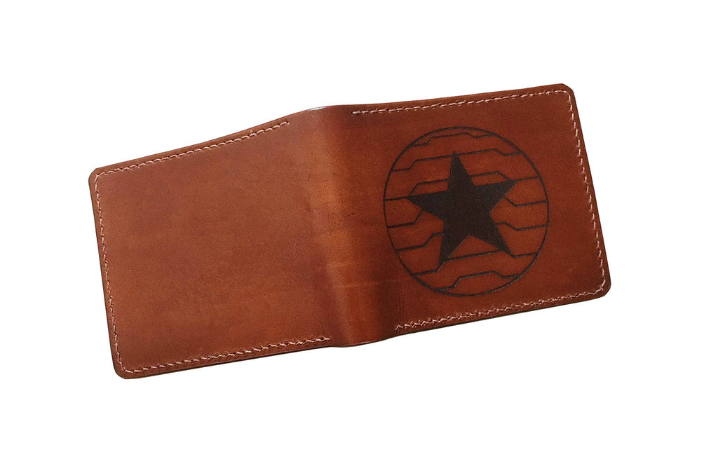 Mayan Corner - Superheroes leather handmade wallet, customized men's wallet, Leather gift ideas for men - The Punisher logo wallet