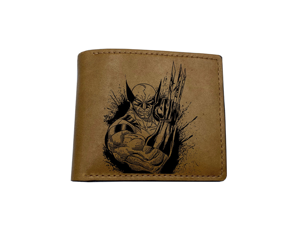 Mayan Corner - Wolverine Xmen superheroes leather handmade wallet, Personalized leather wallet for men - 2710227