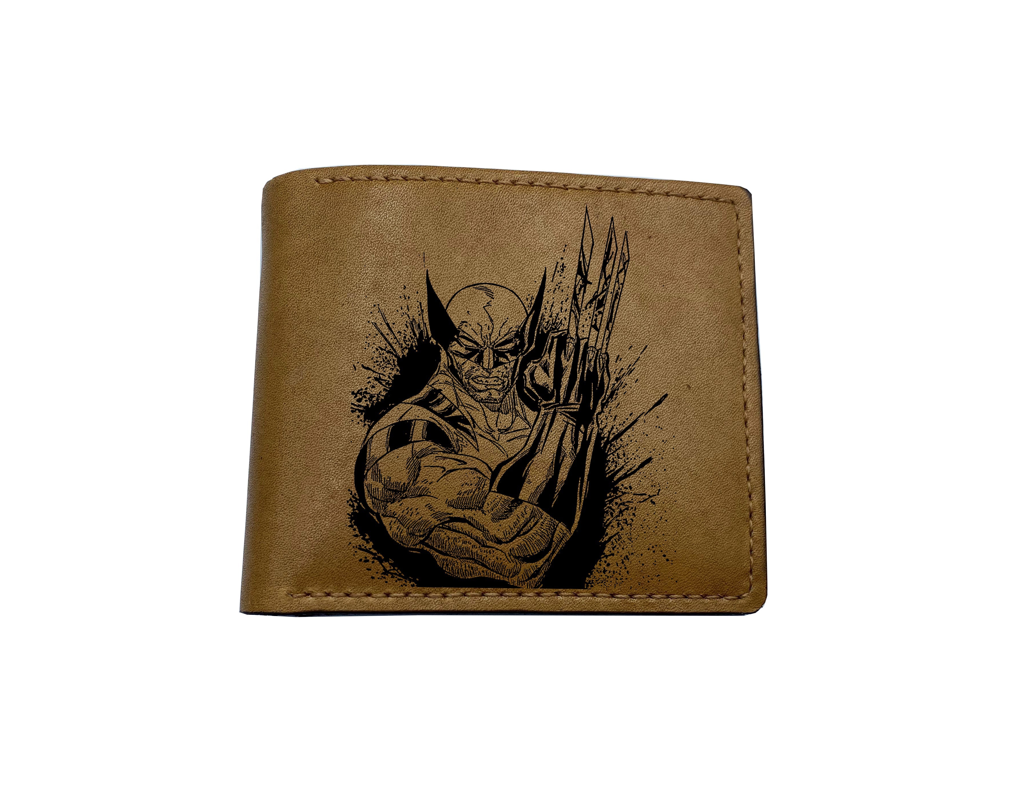 Mayan Corner - Wolverine Xmen superheroes leather handmade wallet, Personalized leather wallet for men - 2710227
