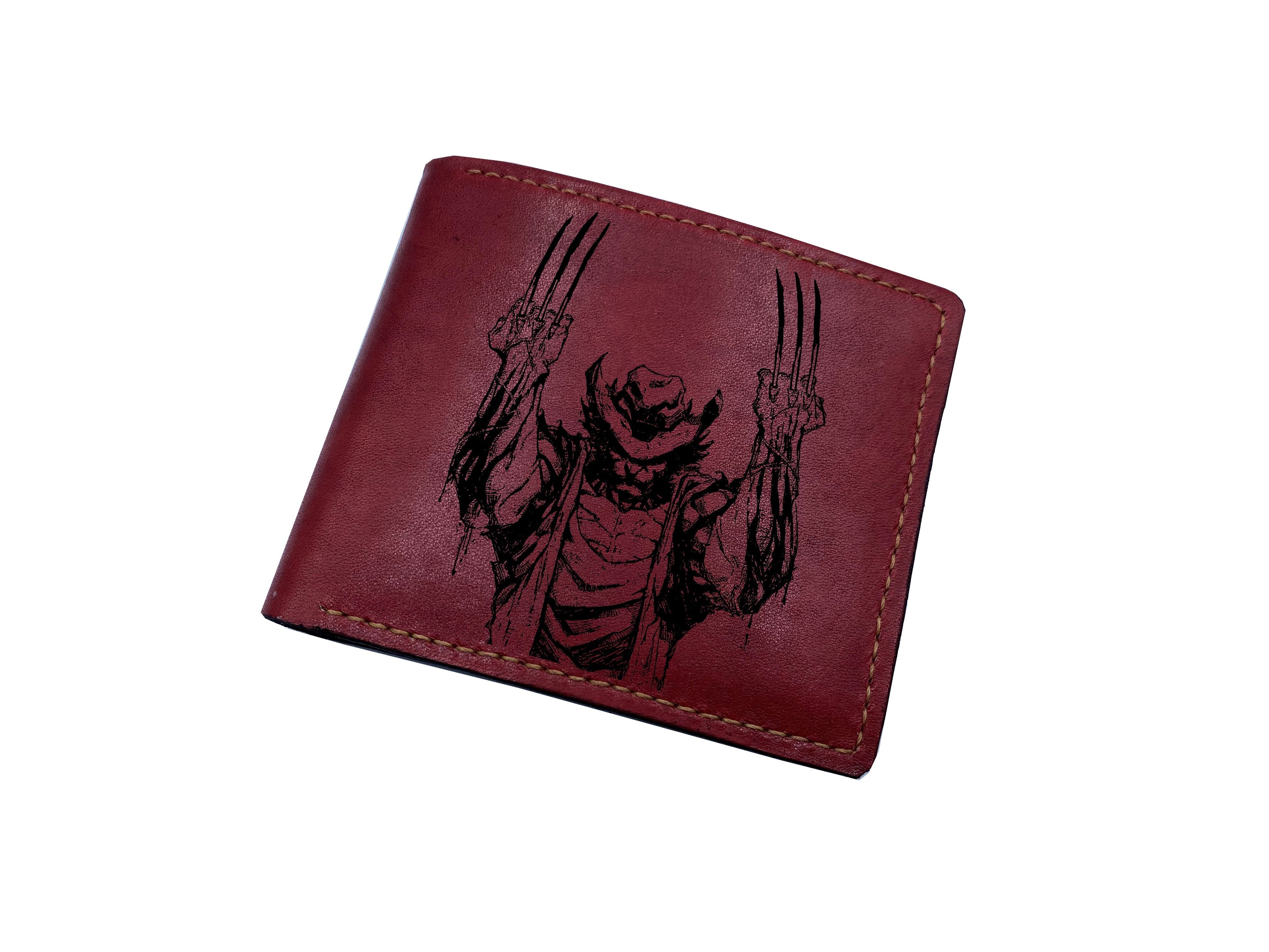 Mayan Corner - Wolverine Xmen superheroes leather handmade wallet, Personalized leather wallet for men - 2710227