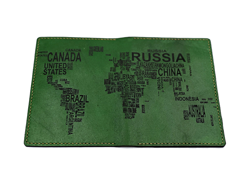 Personalized World map modern text Leather Passport Wallet, Passport Cover, Passport Holder, Custom family travel gift, Anniversary gift ideas
