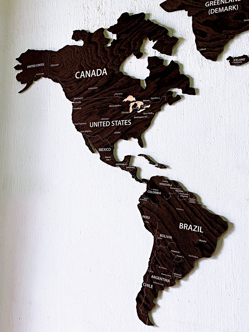 World map wooden map wall decor, wooden home decoration, wall art map, livingroom, kitchen, bedroom rustic decor - 03