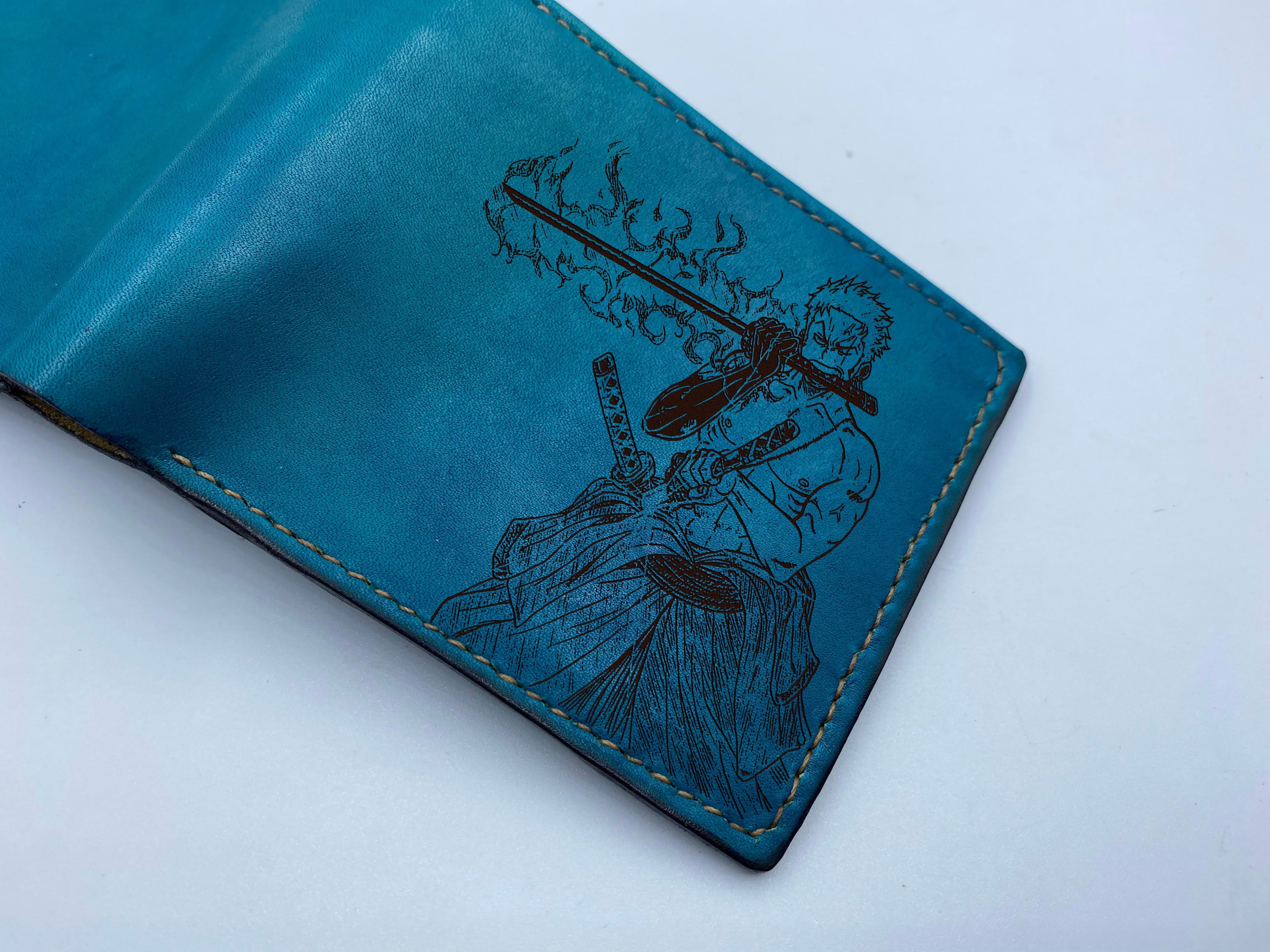 Roronoa Zoro leather men wallet, Pirate Hunter gift ideas, Straw Hat team customized gift for brother, cool wallet for boyfriend, husband