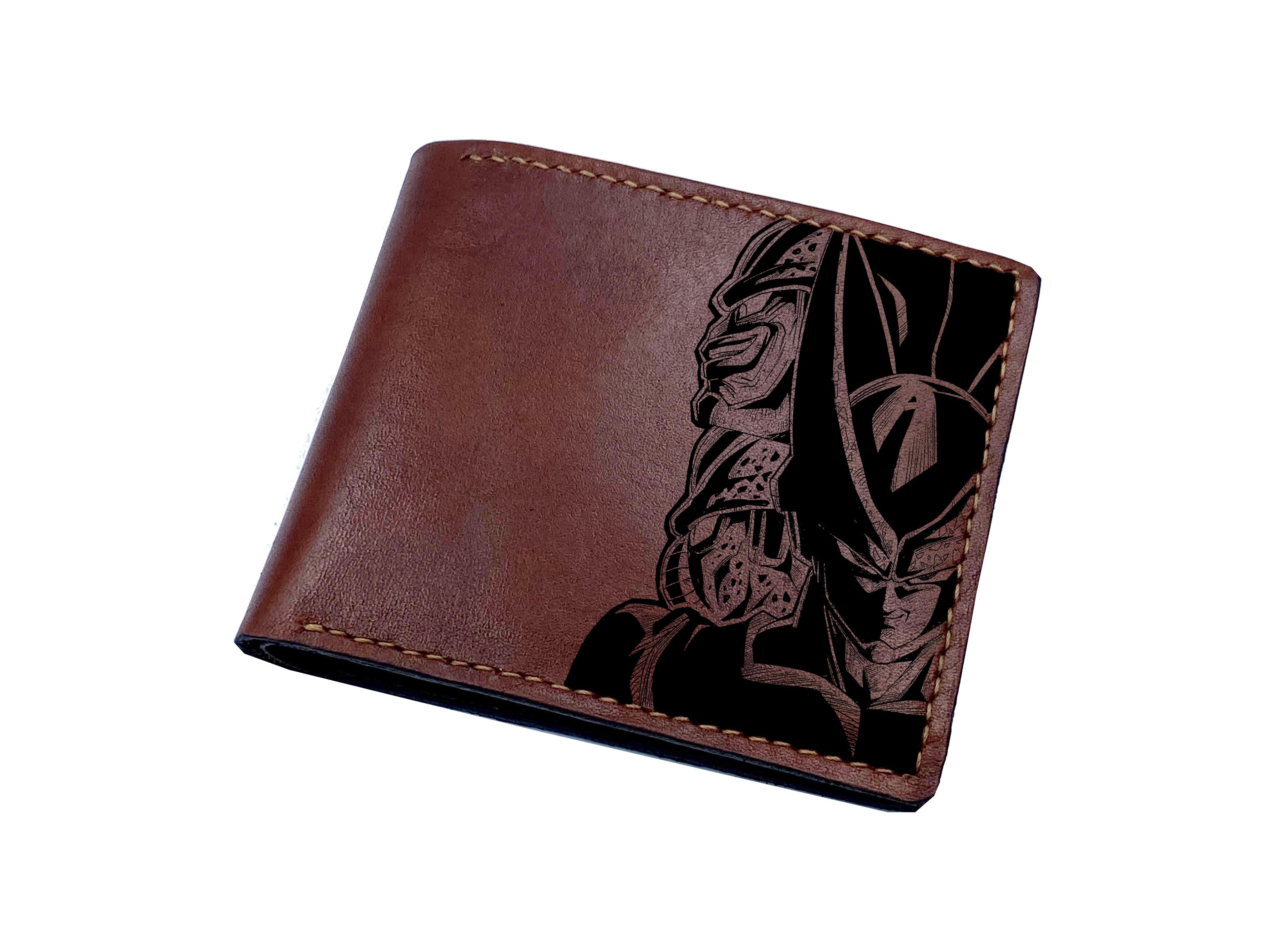 Mayan Corner - Personalized leather gift for brother, Trunks dragon ball super saiyan wallet, cool wallet for husband, boy