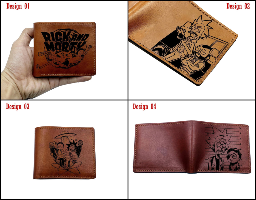 Mayan Corner - Rick and Morty movie series characters leather men's wallet, cartoon art wallet, cool leather gift for him - RM280106