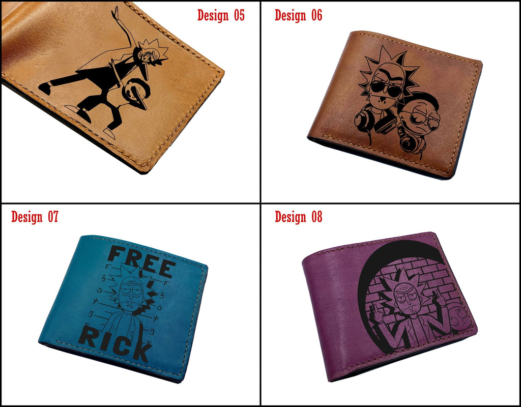 Mayan Corner - Rick and Morty movie series characters leather men's wallet, cartoon art wallet, cool leather gift for him - RM280104