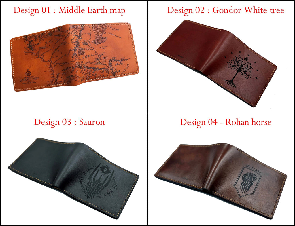 Mayan Corner - Personalized leather handmade wallet, The Lord of the Rings wallet, Rohan horse The Rohirrim leather art, lord of the rings leather gift for dad, birthday gift idea for husband, boyfriend